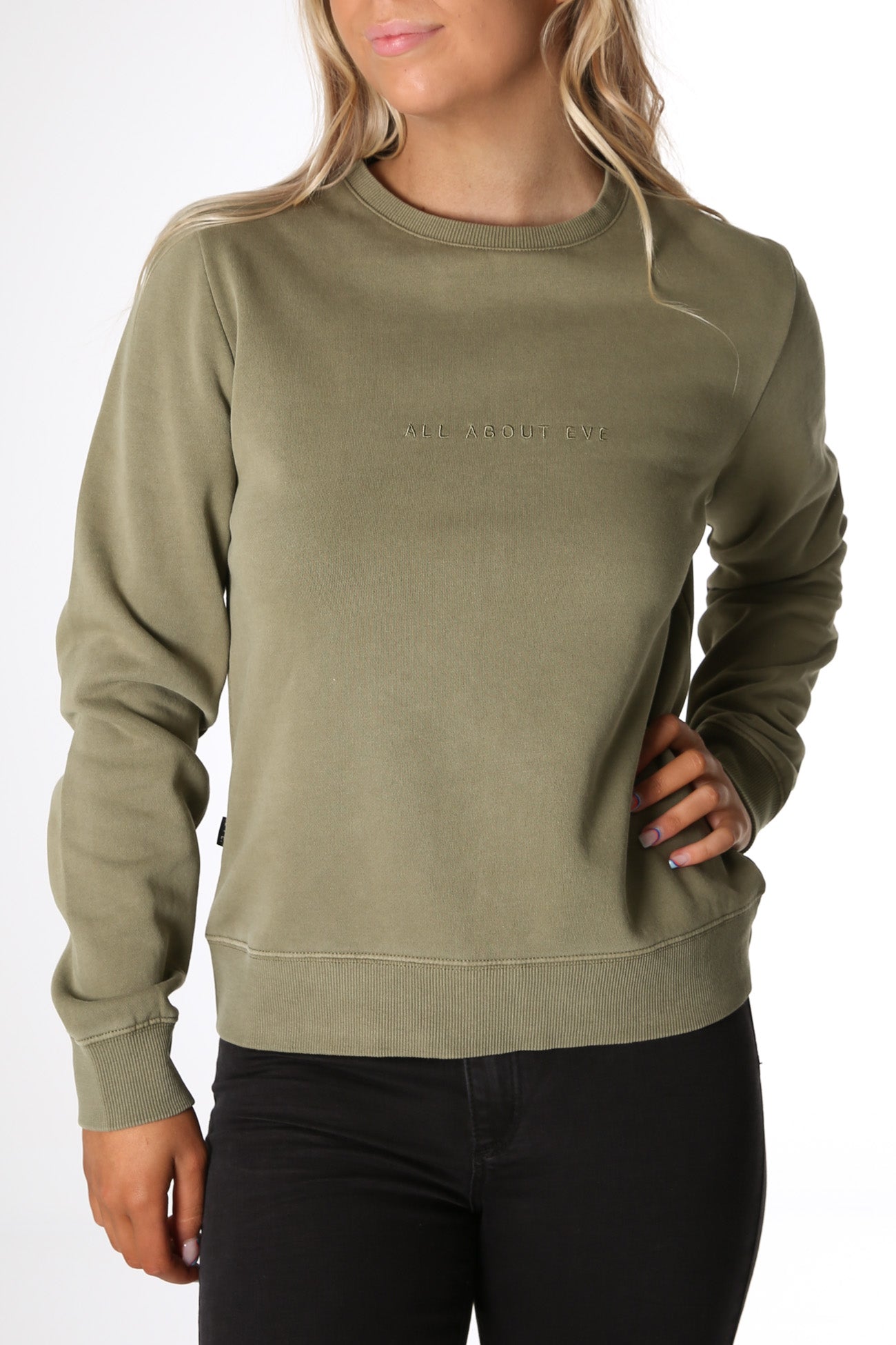 All About Eve Washed Crew Khaki