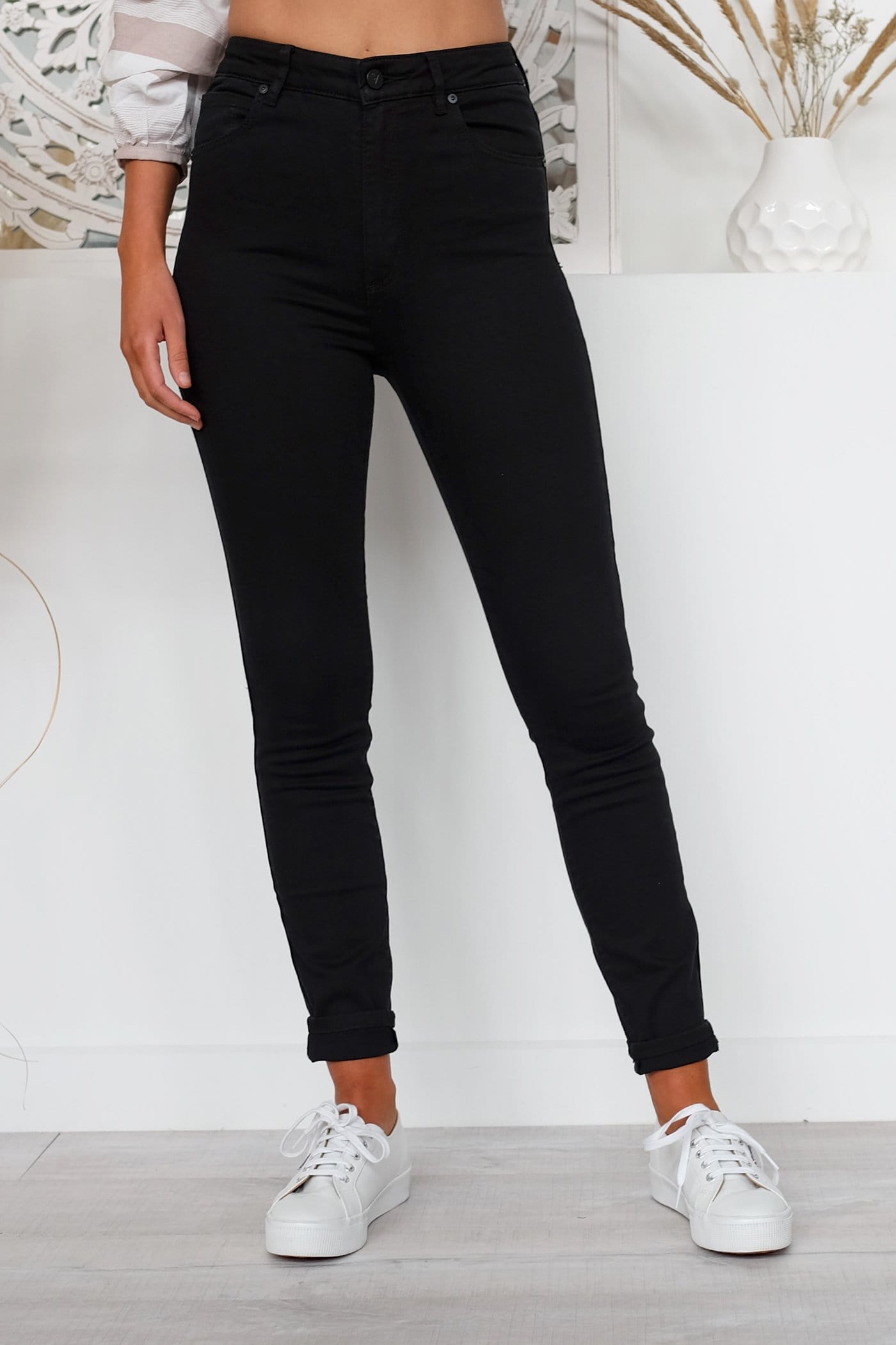 A High Skinny Ankle Basher Black Magic Abrand - Jean Jail
