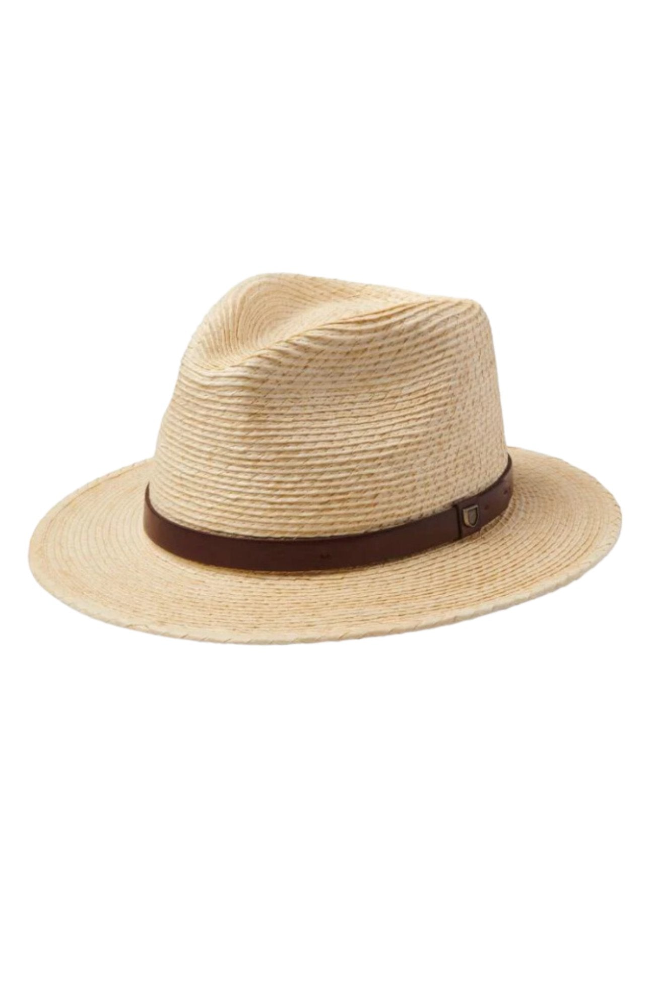 Messer Straw Fedora Natural Brown
