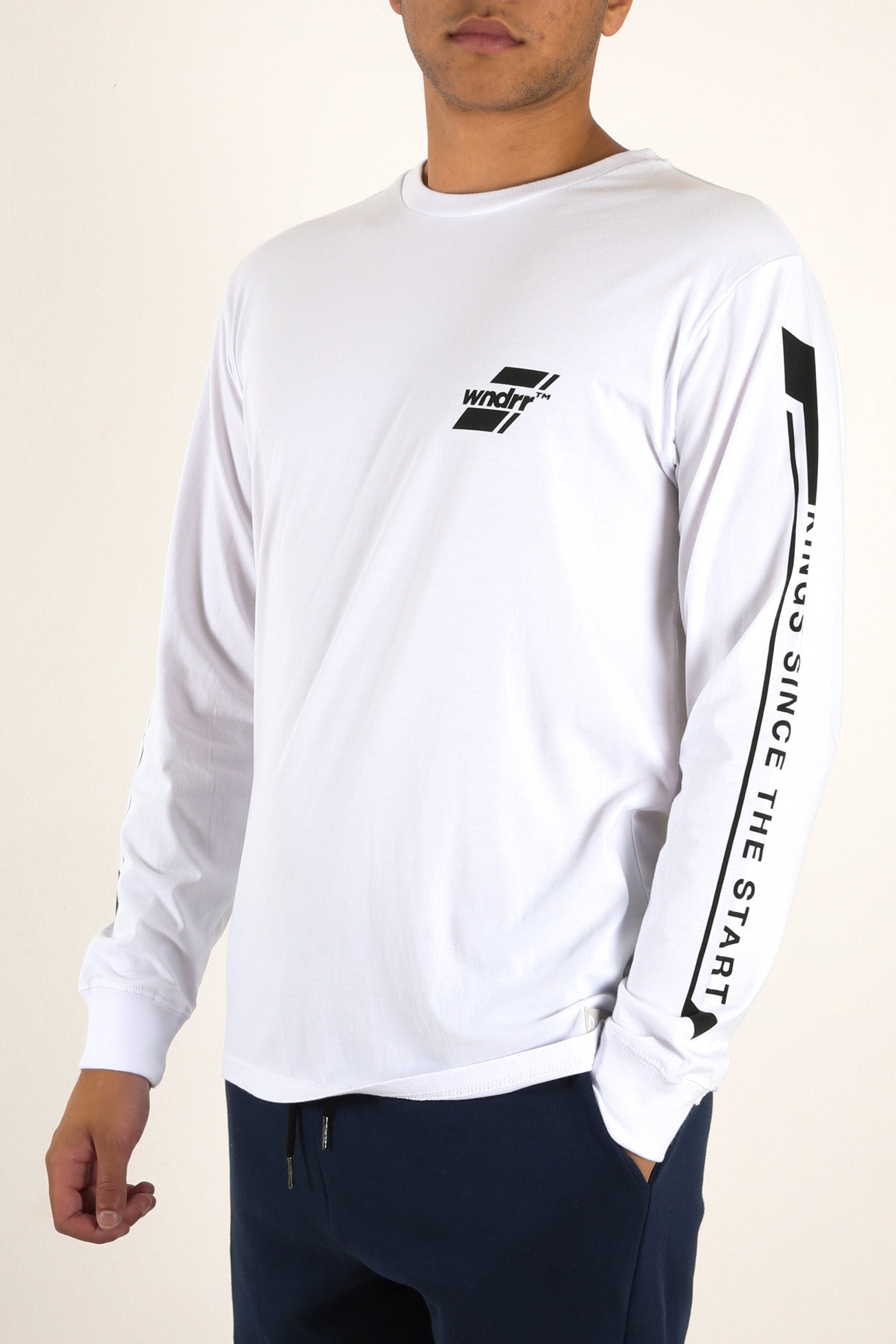 Across Long Sleeve Tee White