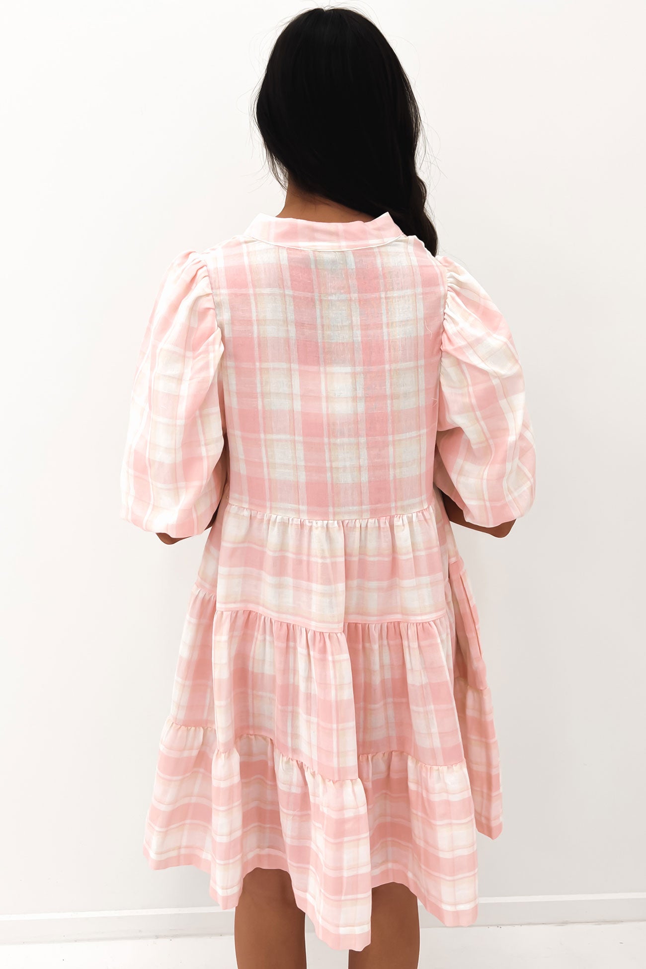 Aleah Mini Dress Pink Check