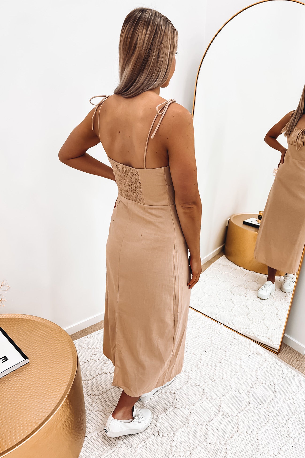 Alec Midi Dress Brown