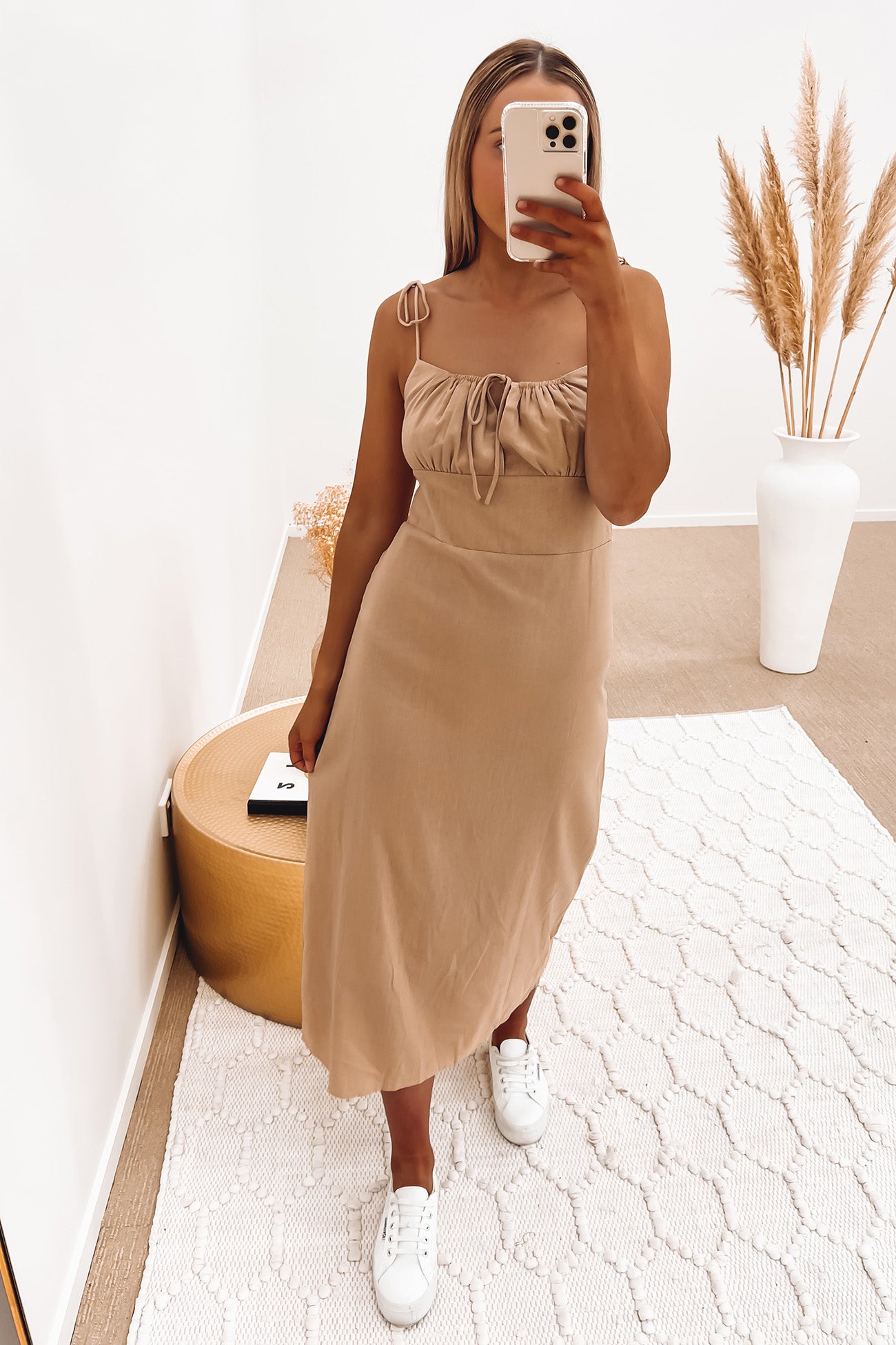 Alec Midi Dress Brown