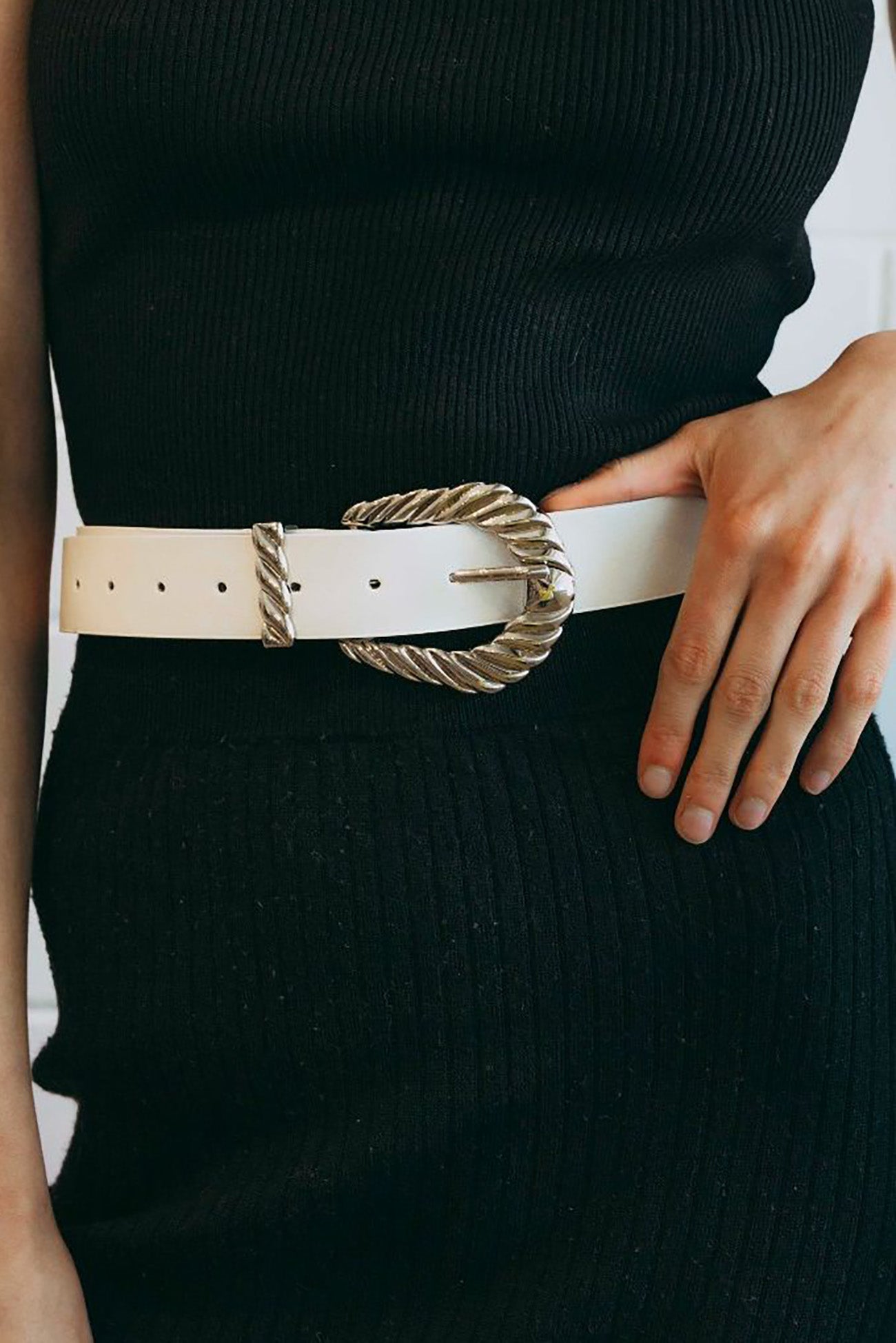 Amelie Belt White