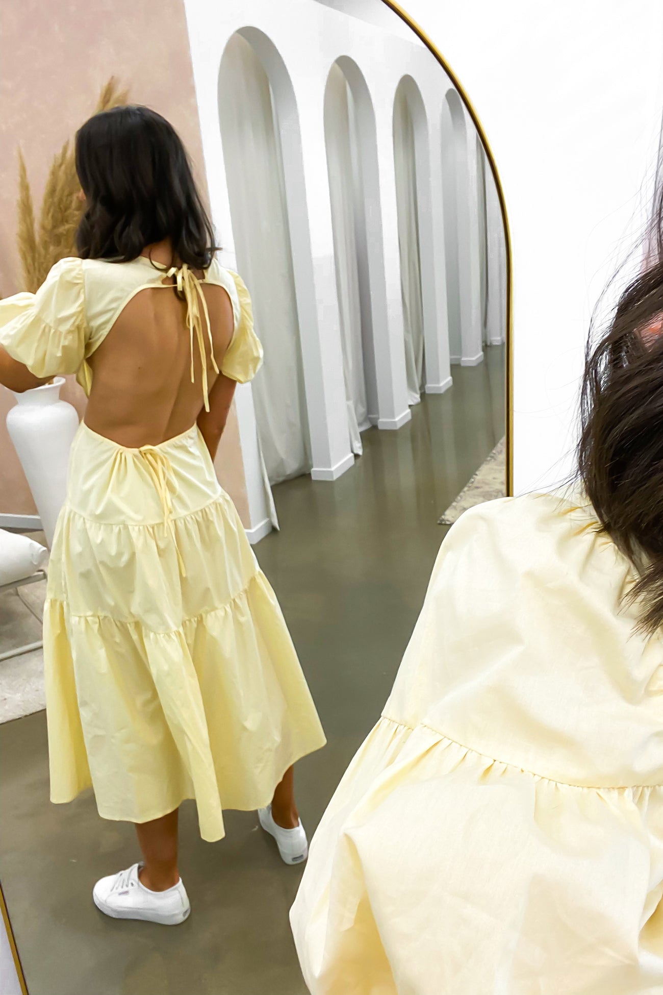 Ariana Midi Dress Yellow