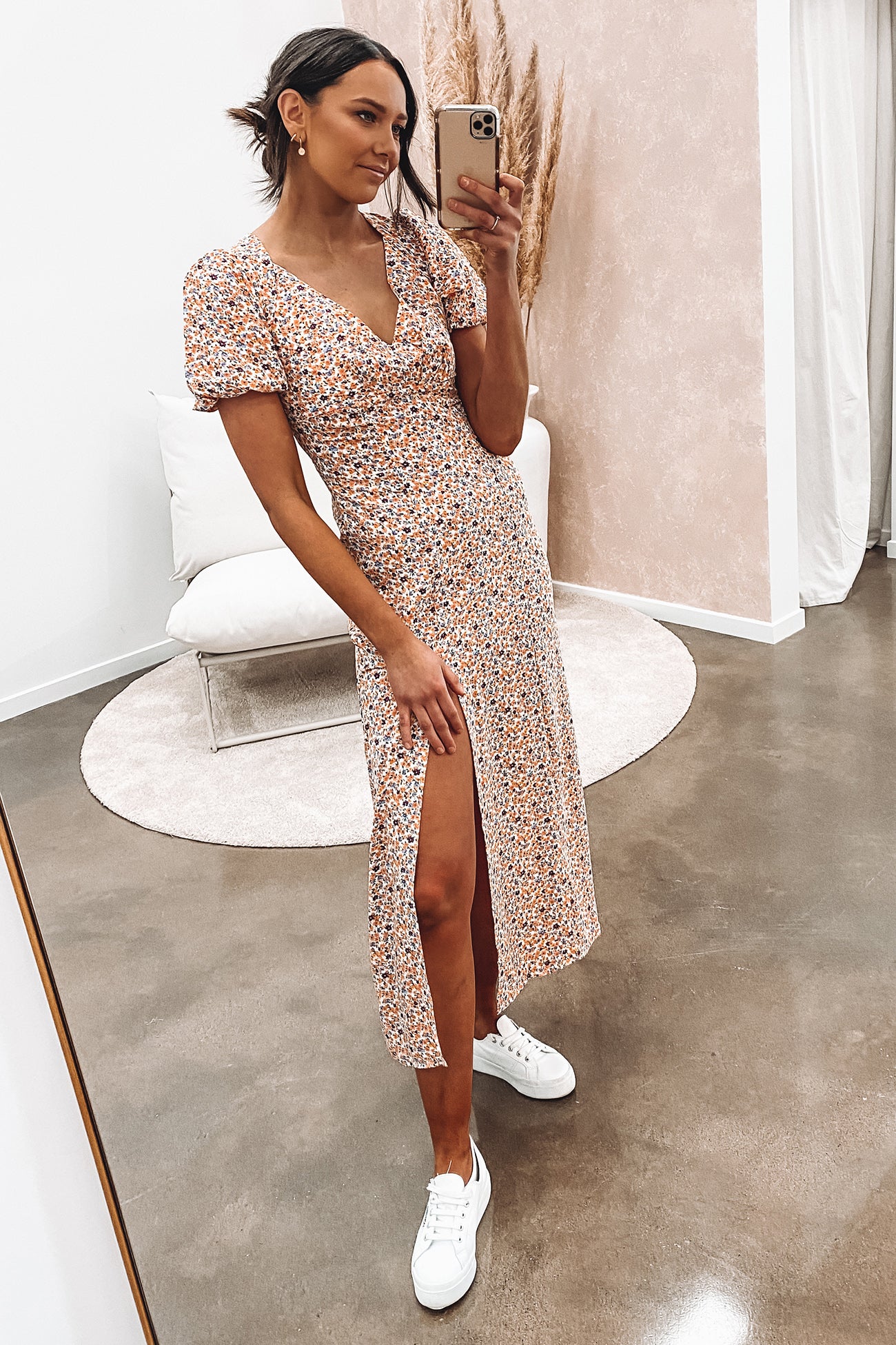 Ariel Midi Dress Floral
