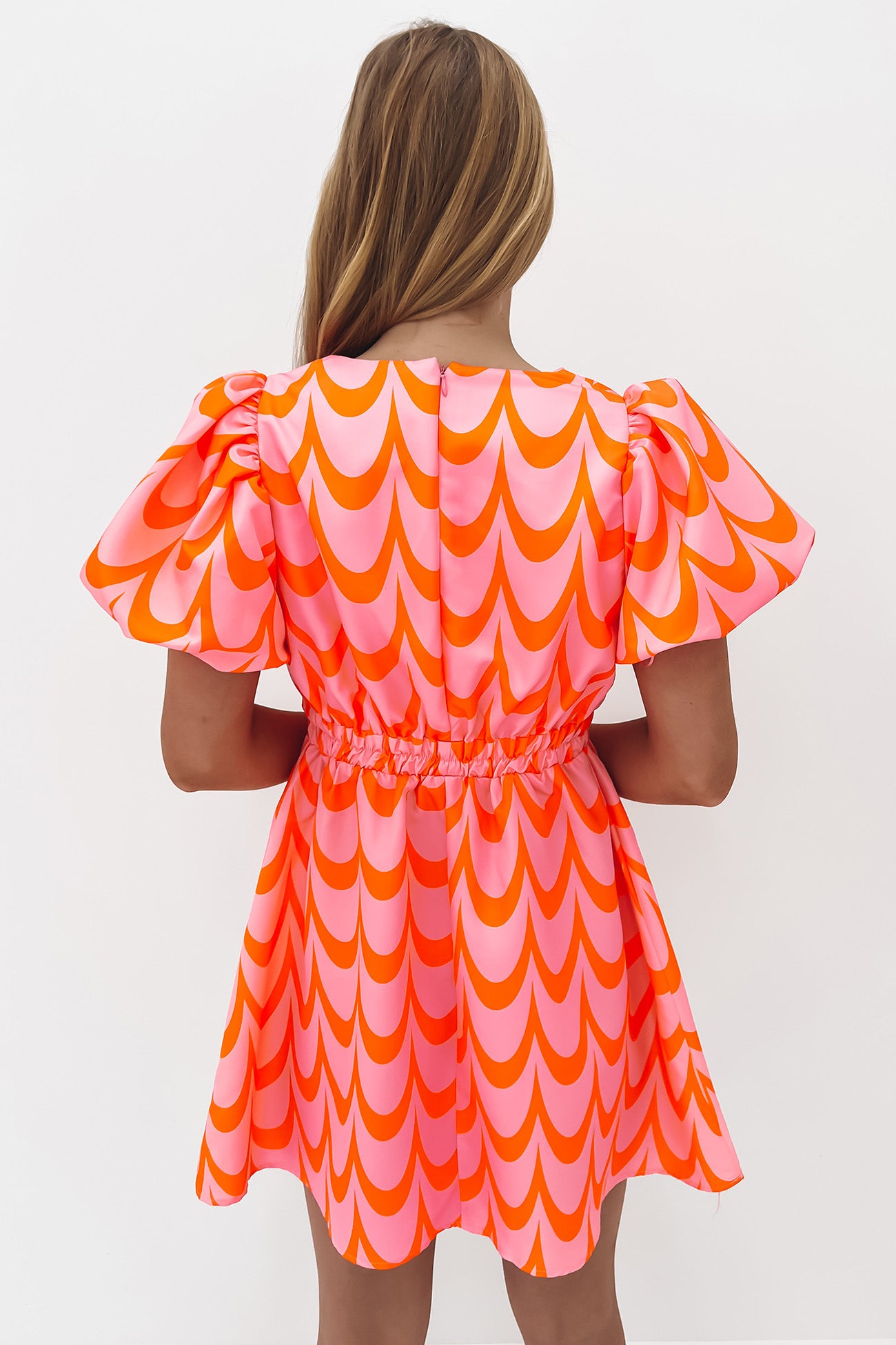 Athena Mini Dress Pink Orange