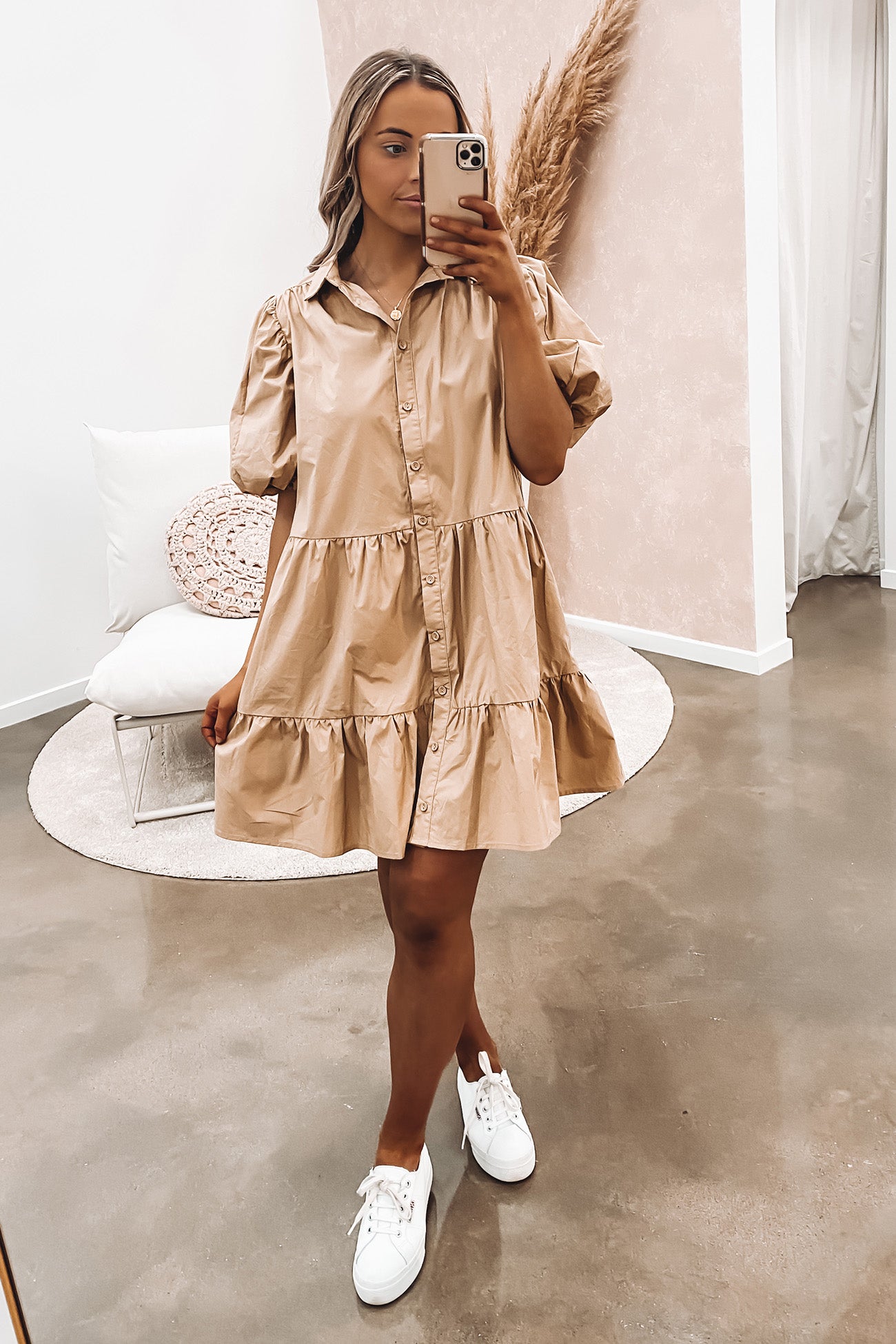 Atticus Mini Dress Tan
