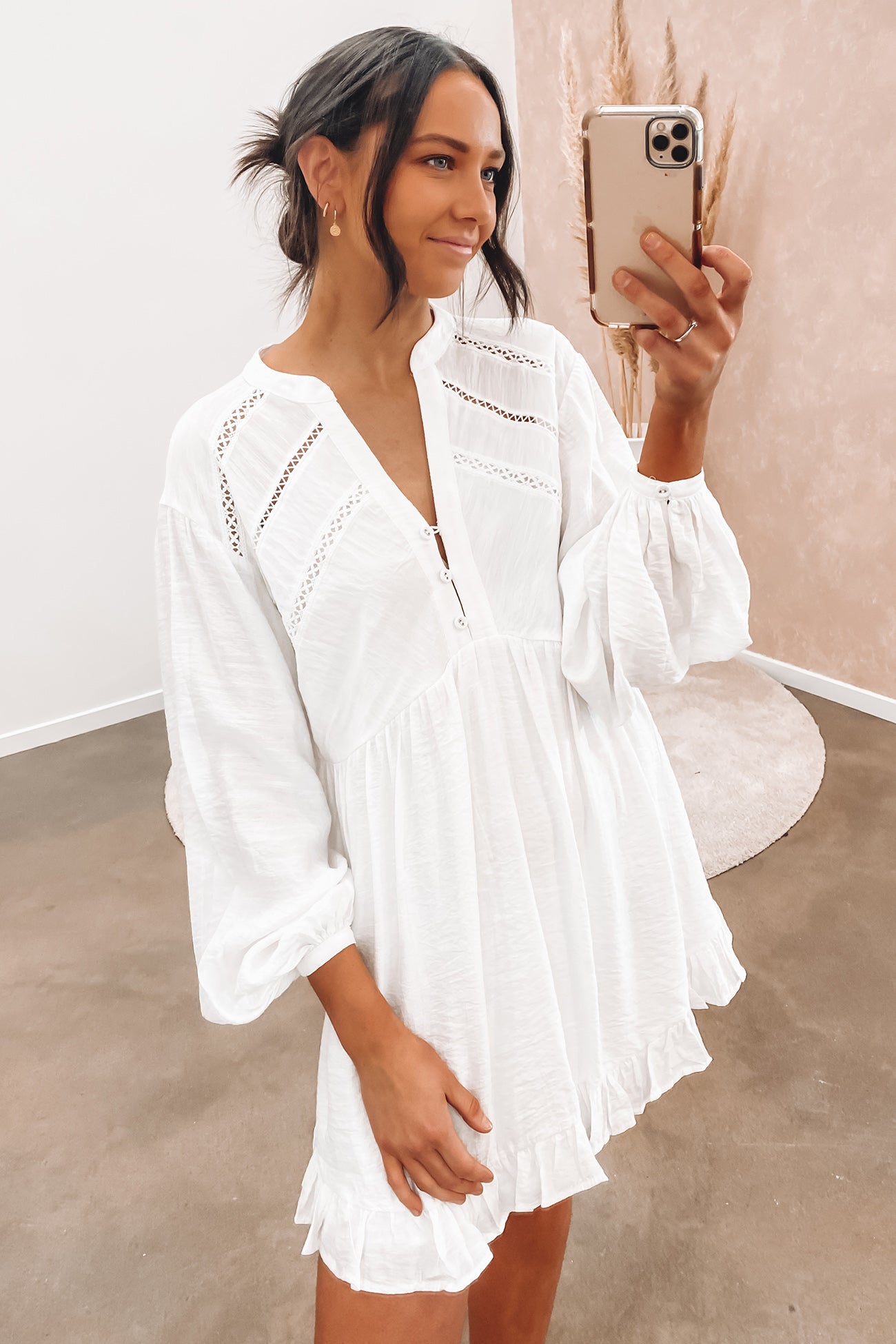 Avery Mini Dress White