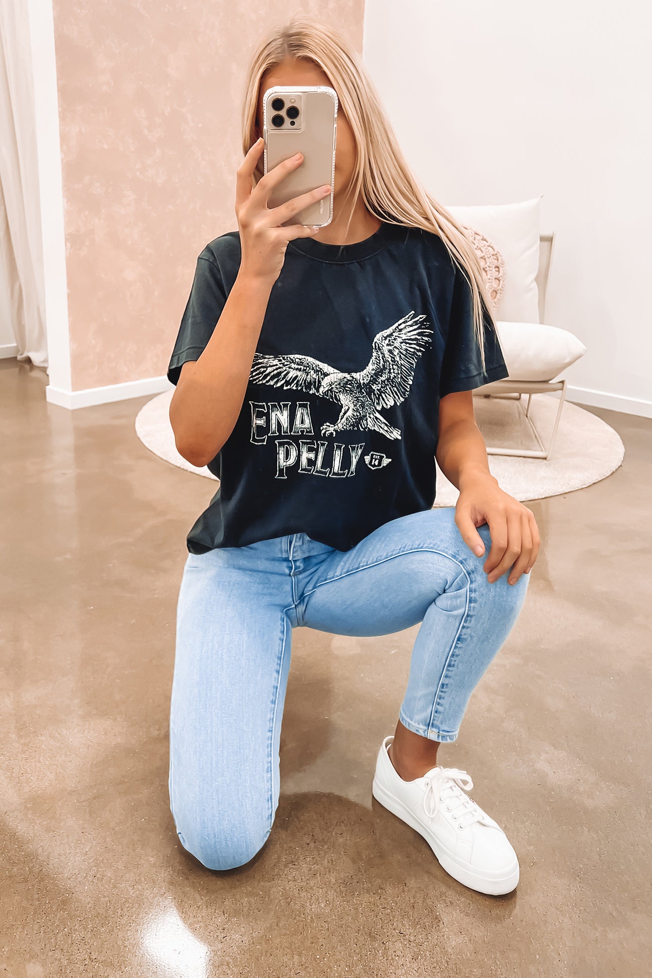 Bird Of Prey Tee Washed Black