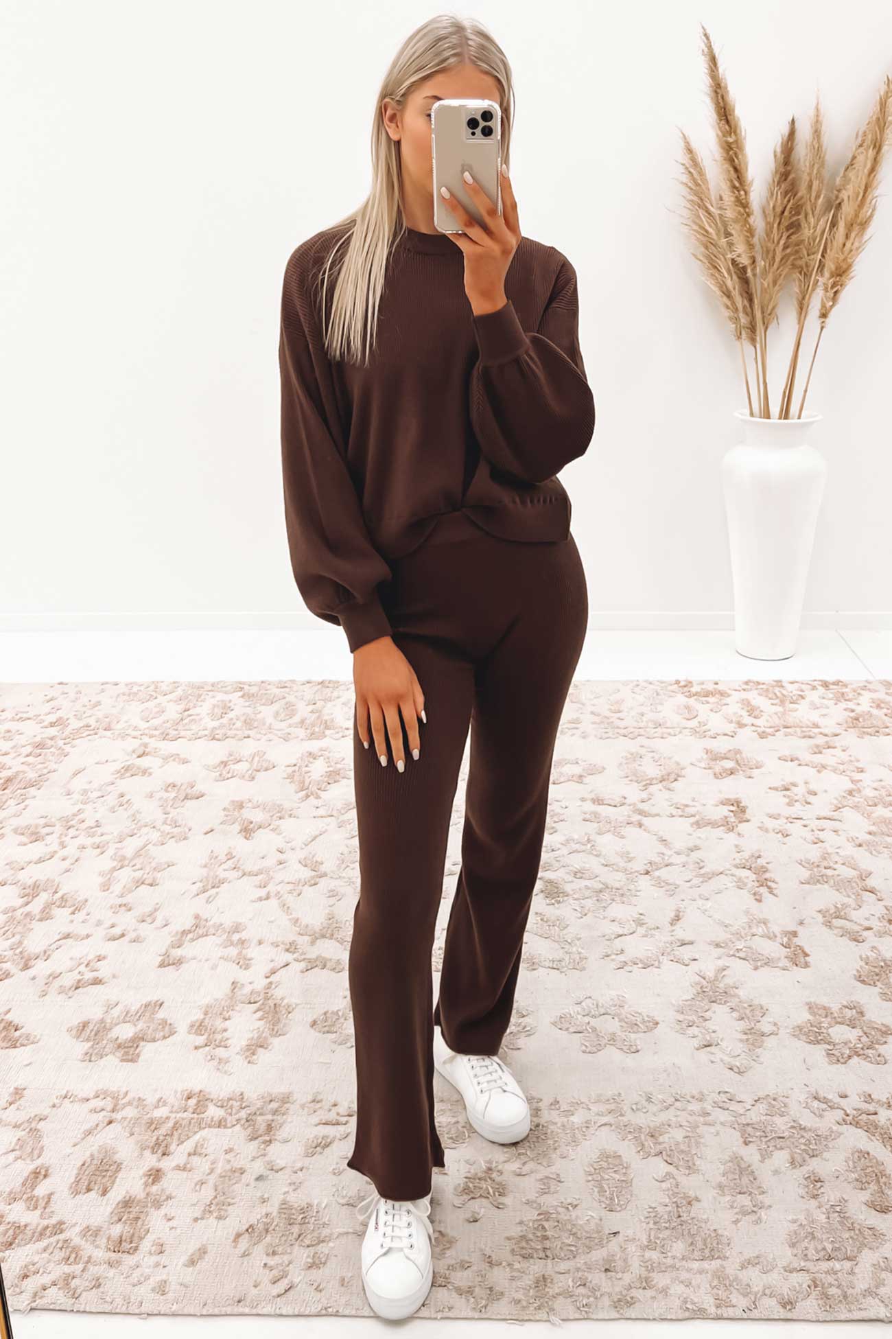 Blair Knit Crew Brown