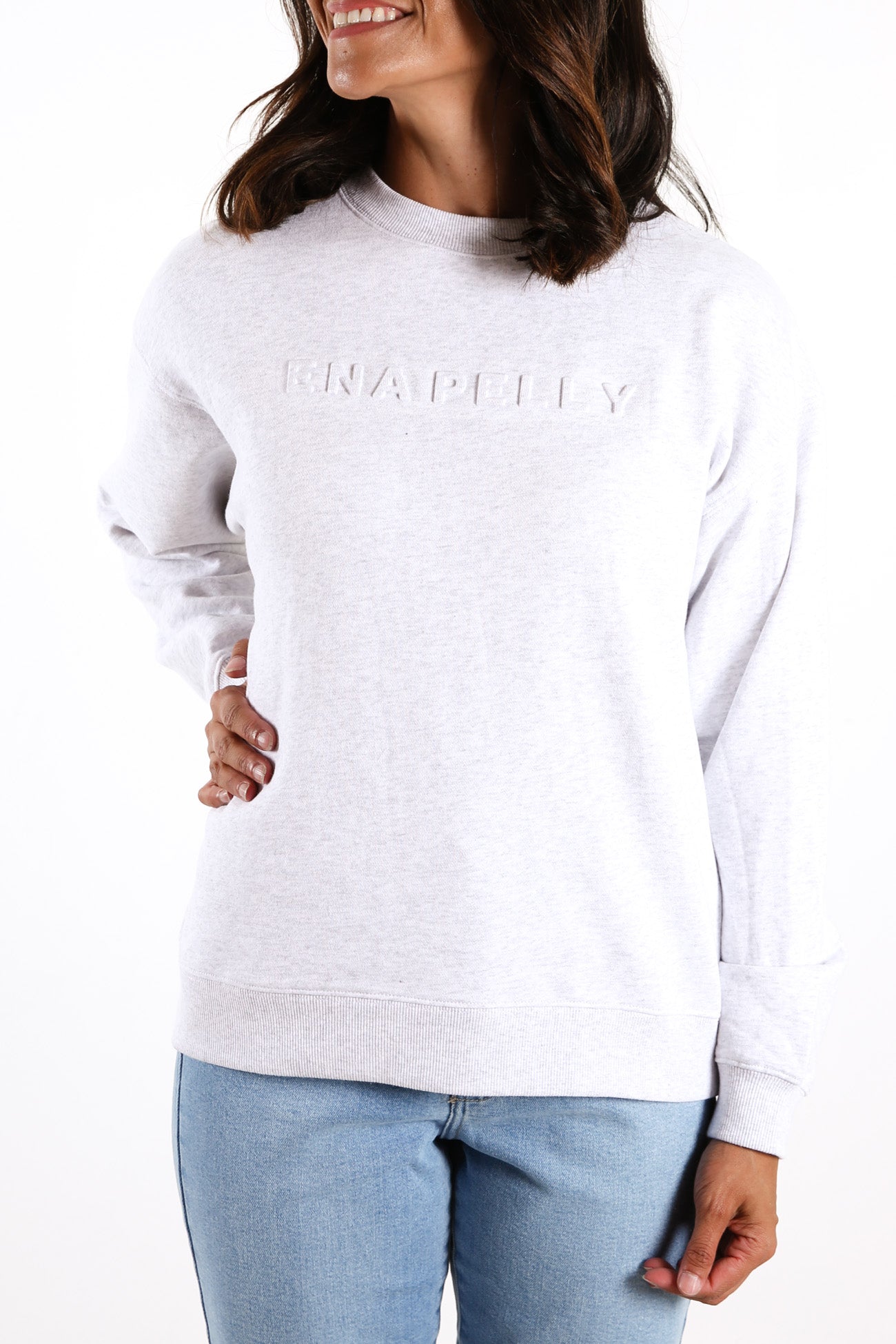Boss Logo Sweatshirt White Marle