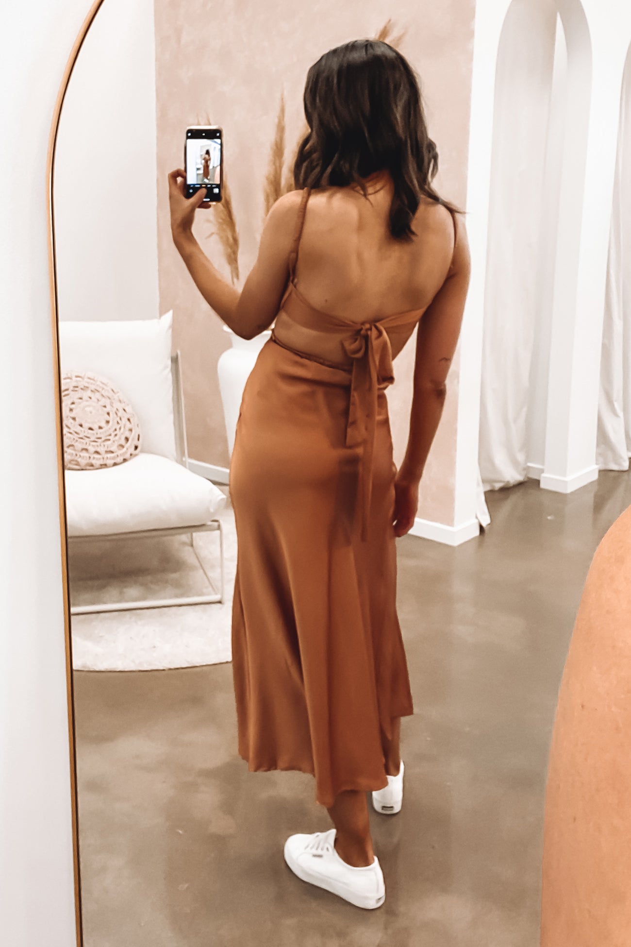 Brielle Midi Dress Brown