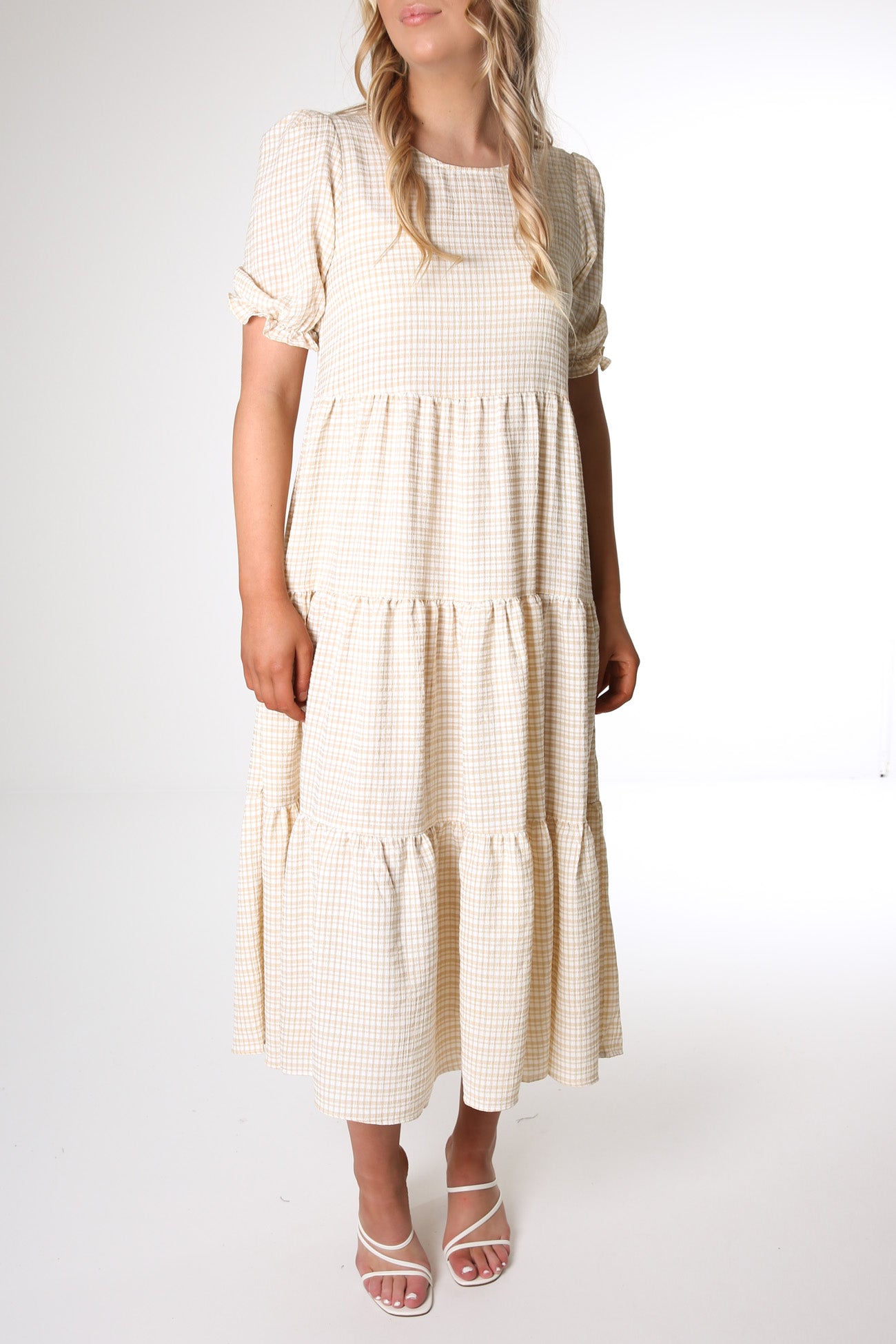 Brodie Midi Dress Beige