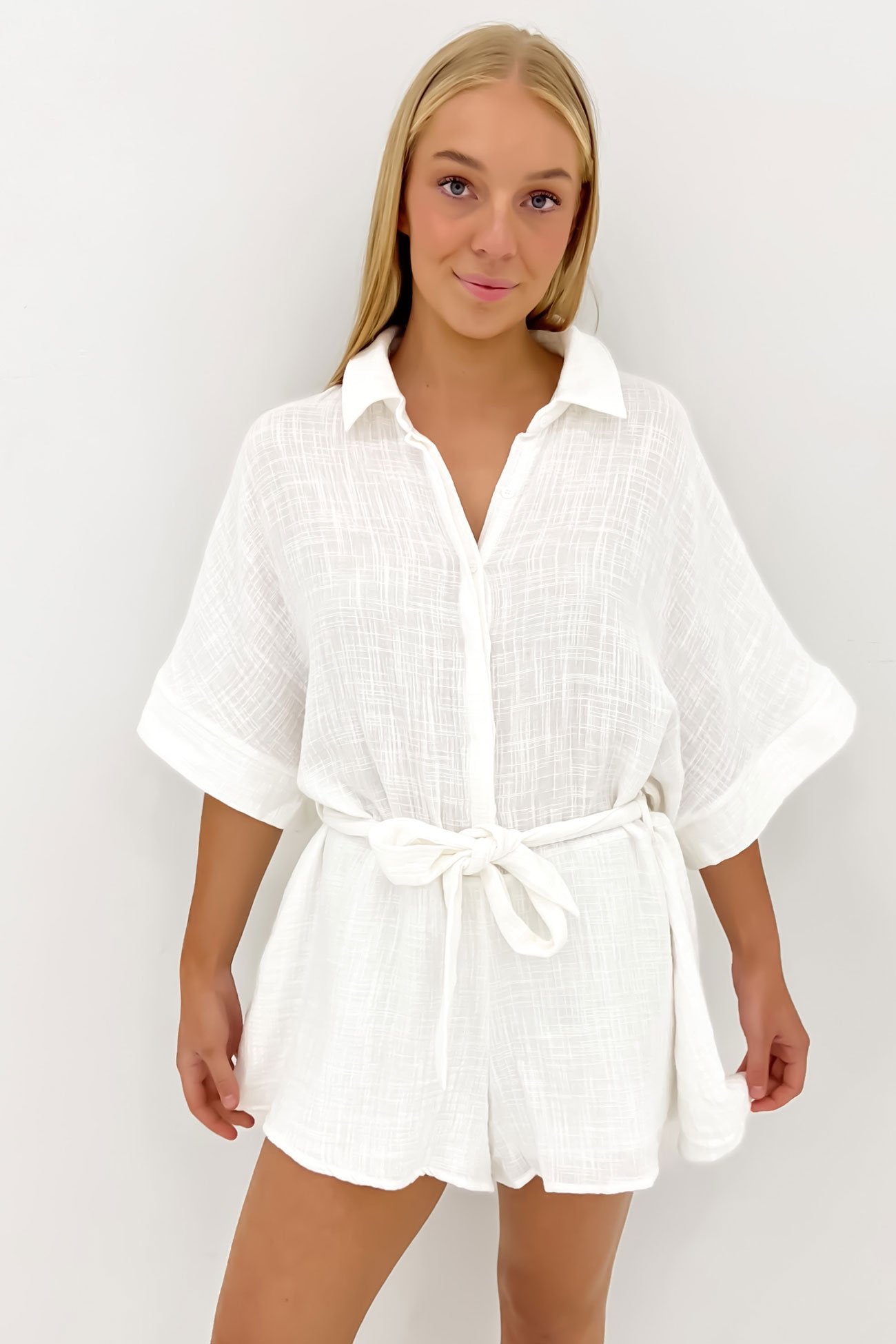 Bryony Playsuit White