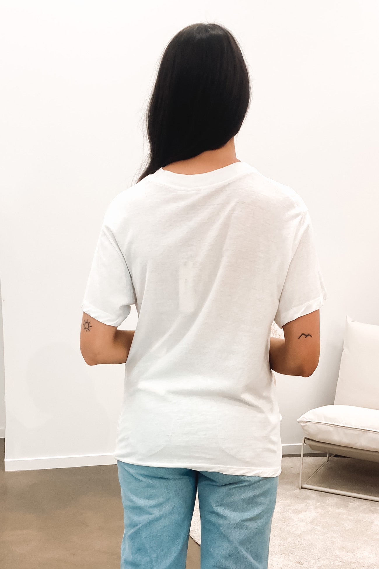 Burning Hearts Tomboy Tee Vintage White