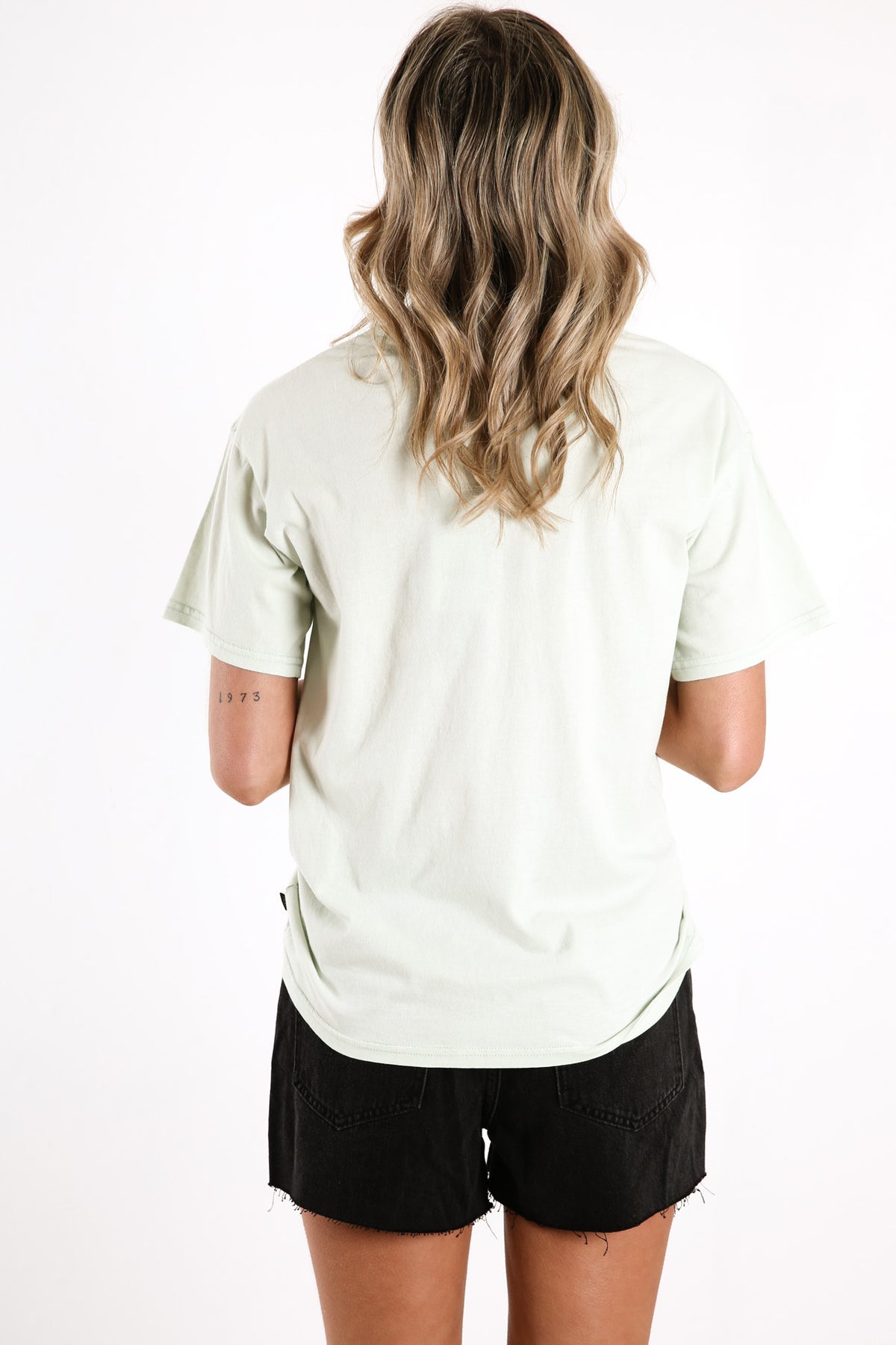 Caged Tie Tee Mint