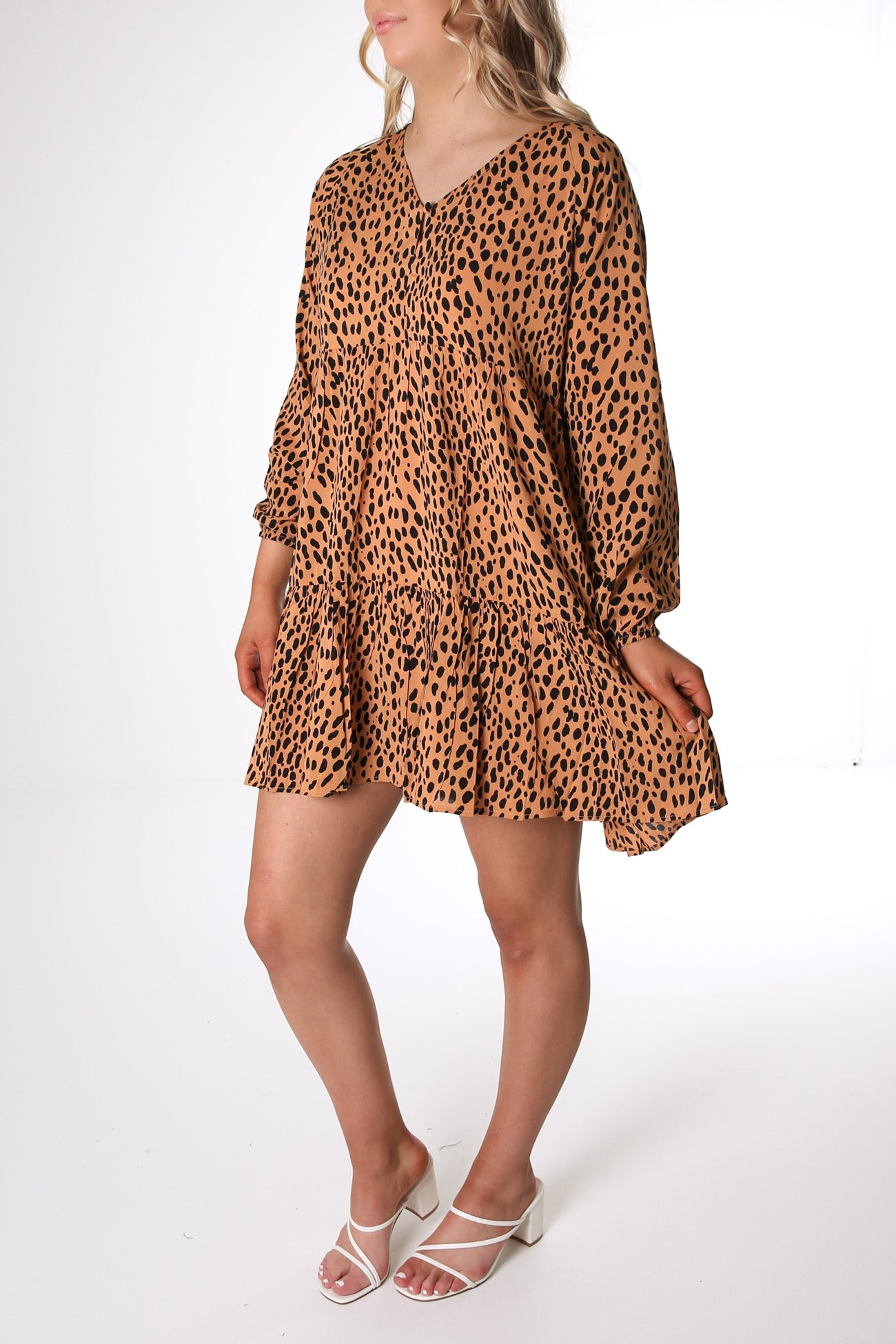 Cali Mini Dress Toffee Leopard