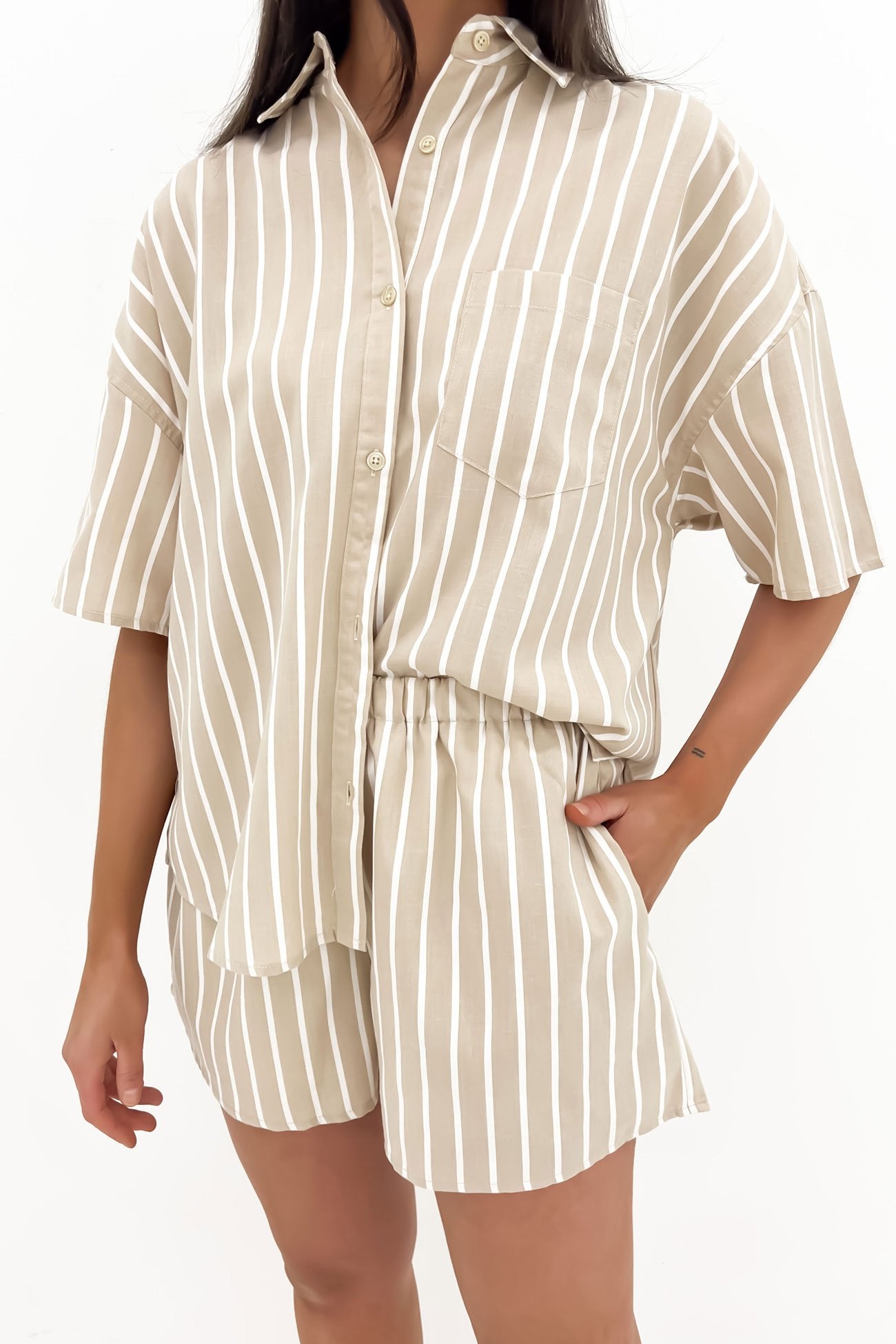 Camara Set Beige Stripe