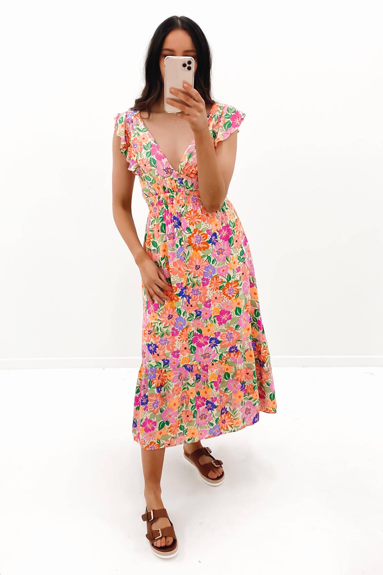 Celina Midi Dress Floral