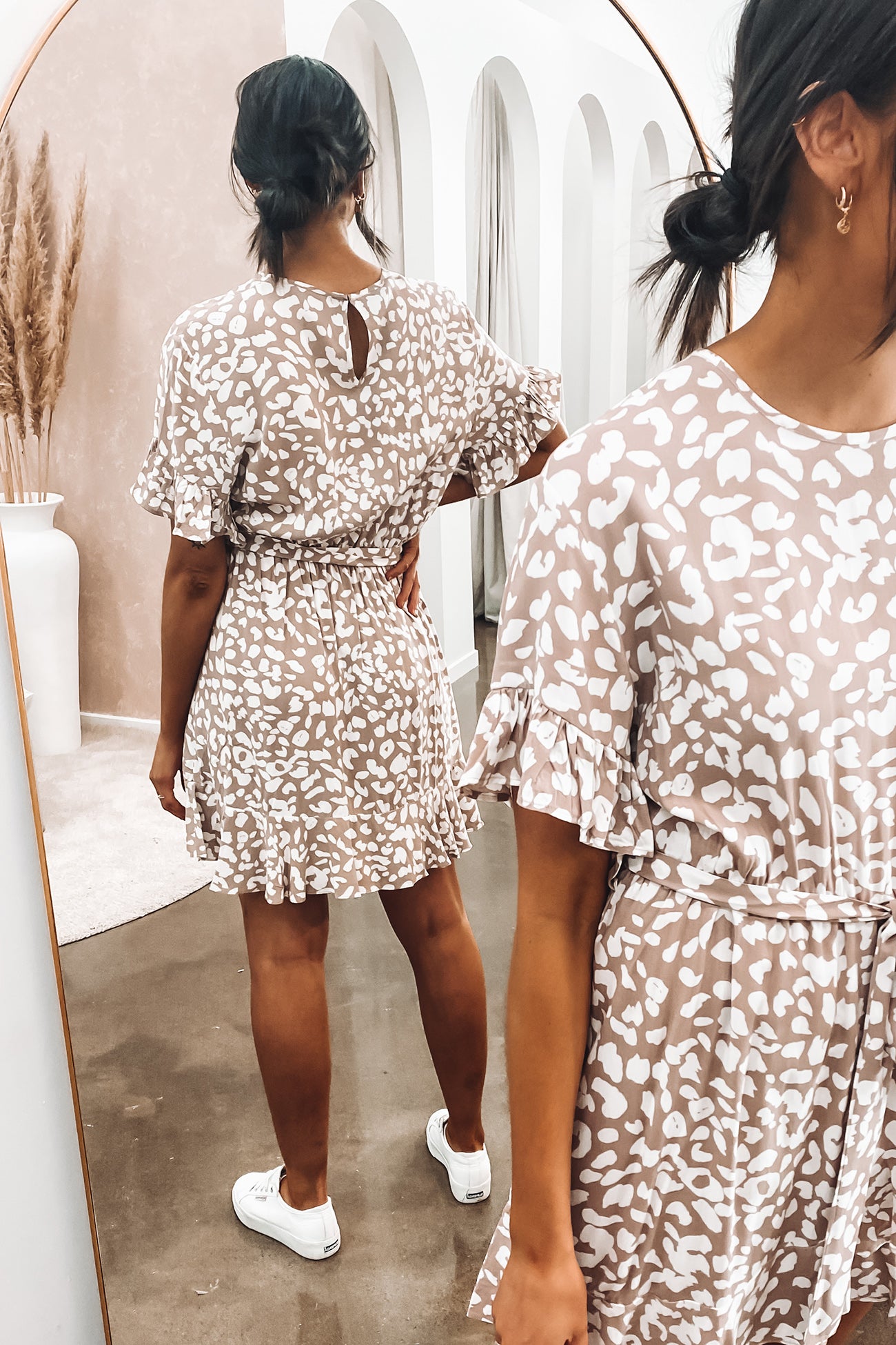 Claire Dress Leopard Blush