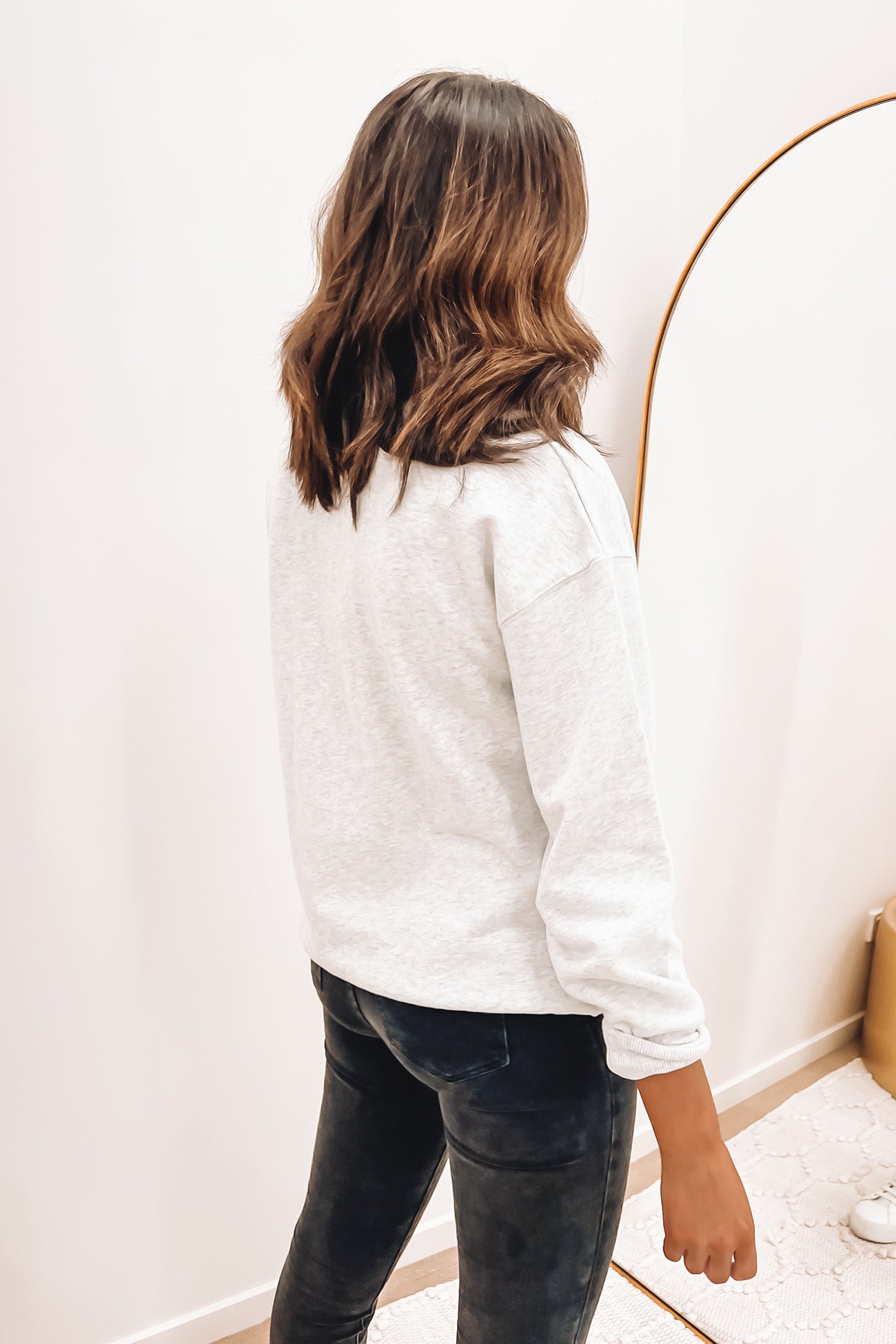 Collegiate Logo Sweatshirt White Marle