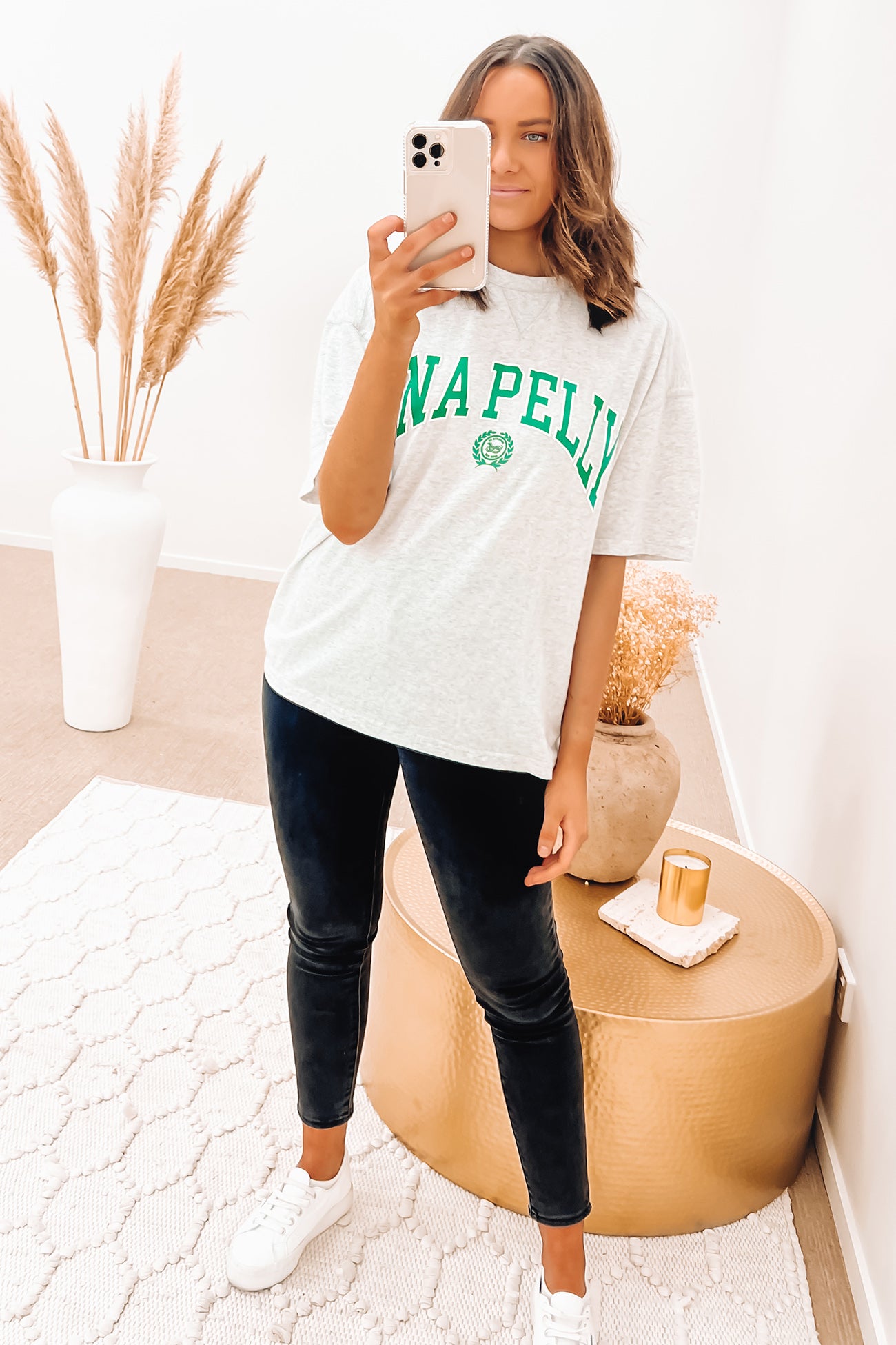 Collegiate Logo Tee White Marle