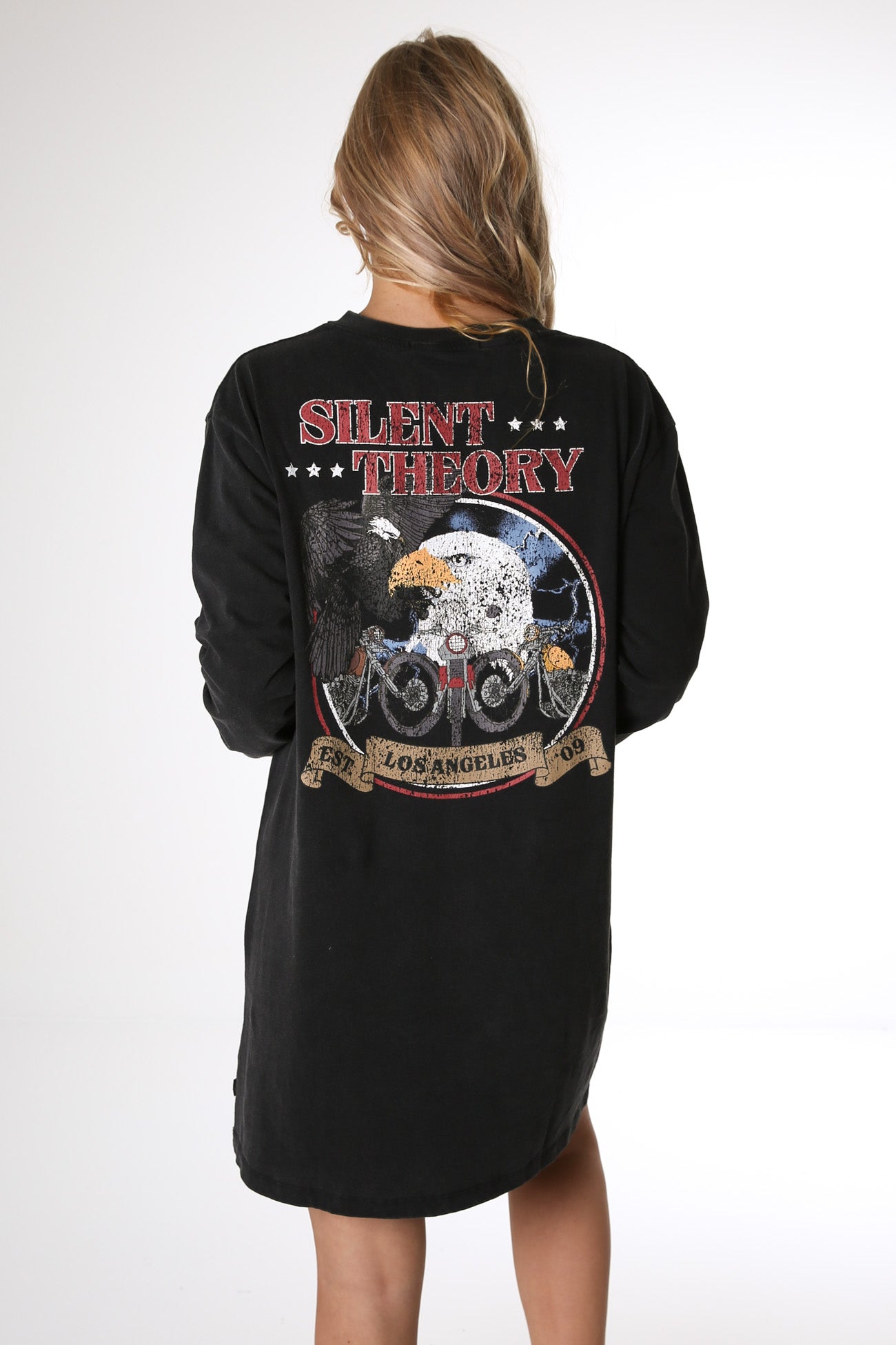 Colorado Henley Dress Washed Black