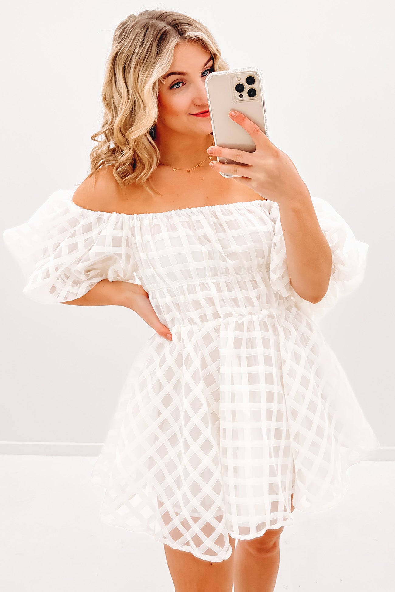 Cora Mini Dress White