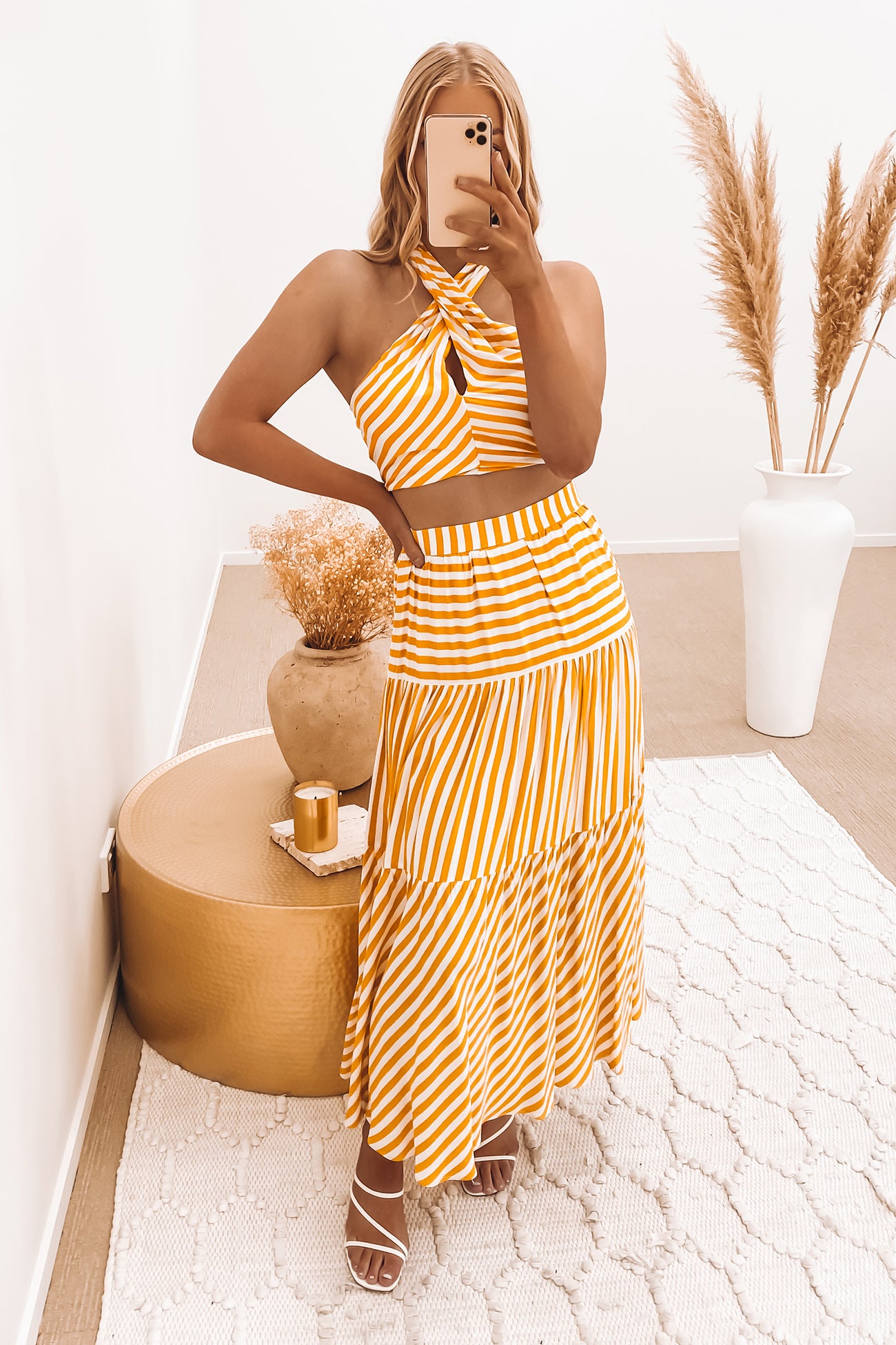 Corbin Set Yellow Stripe