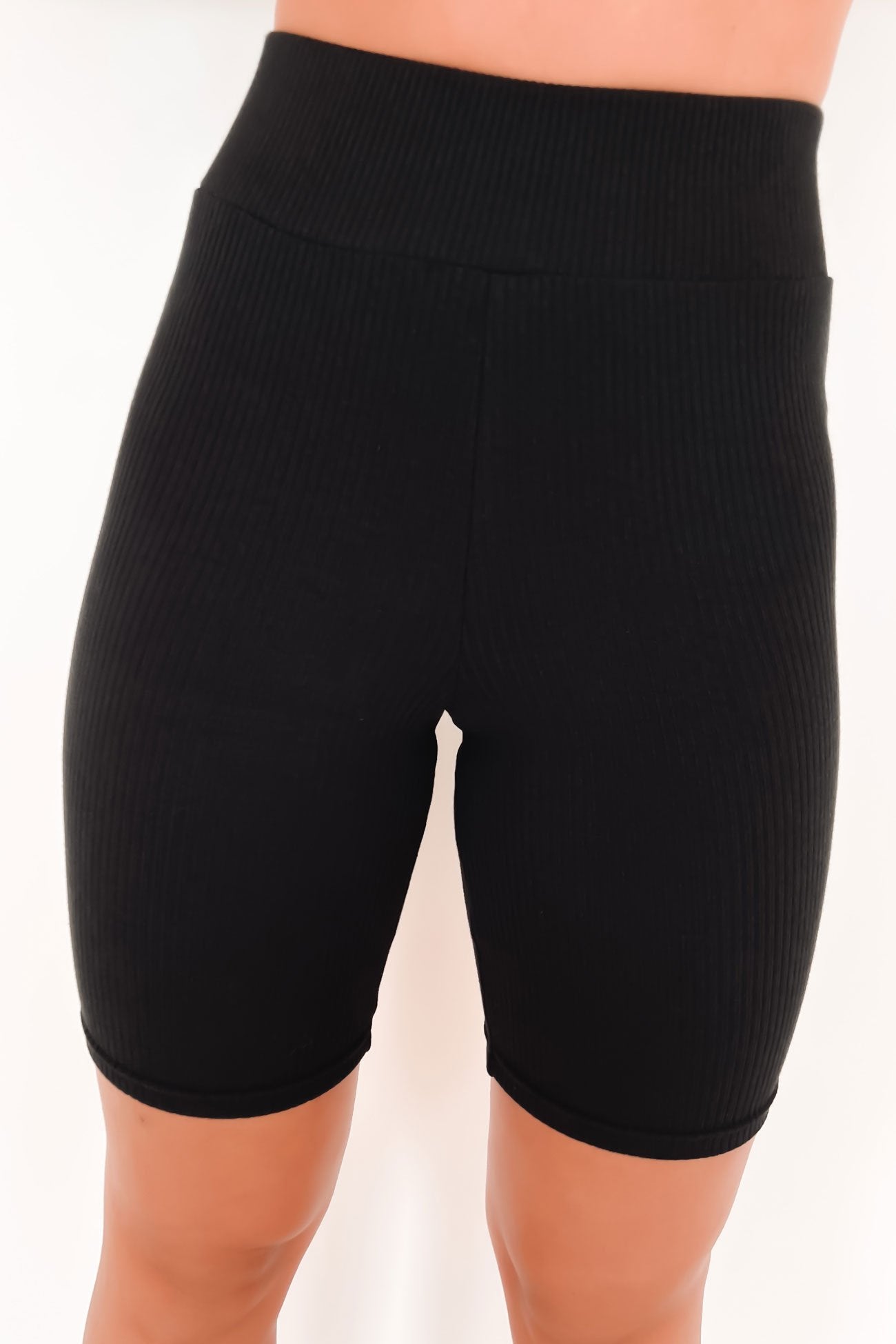 Core Ribbed Bike Short Black