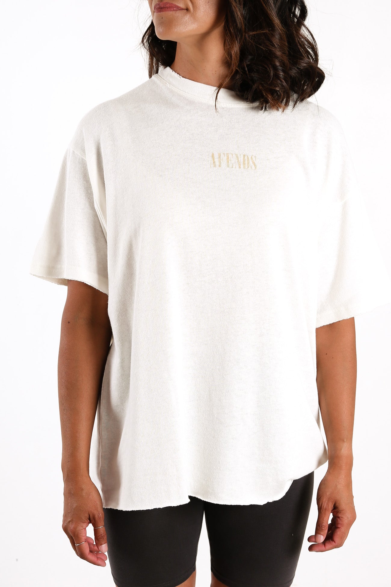 Courtney Love Hemp Oversized Tee Off White