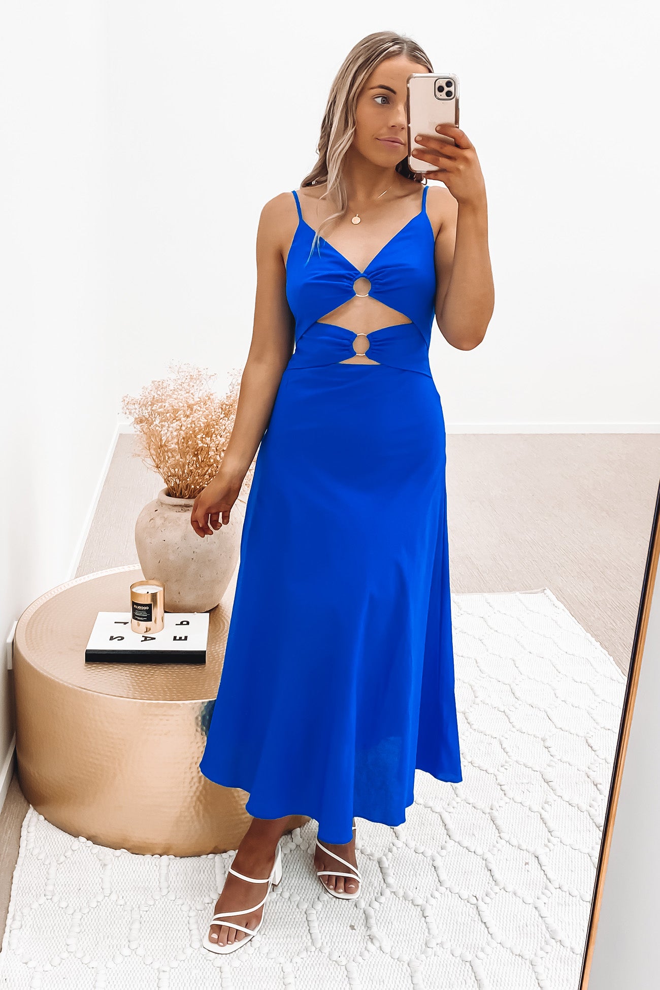 Dahlia Midi Dress Blue