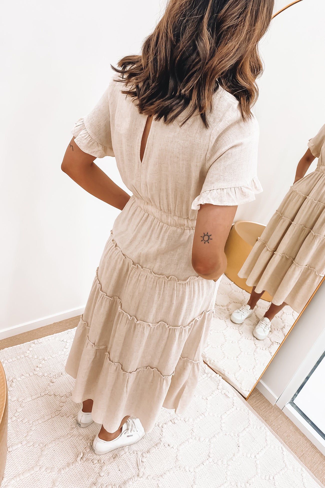 Dayton Midi Dress Beige