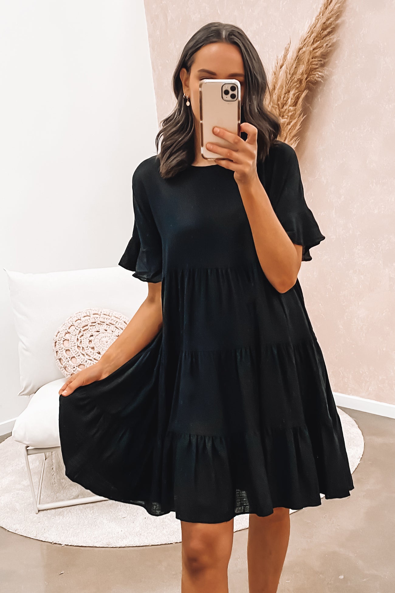 Delilah Mini Dress Black