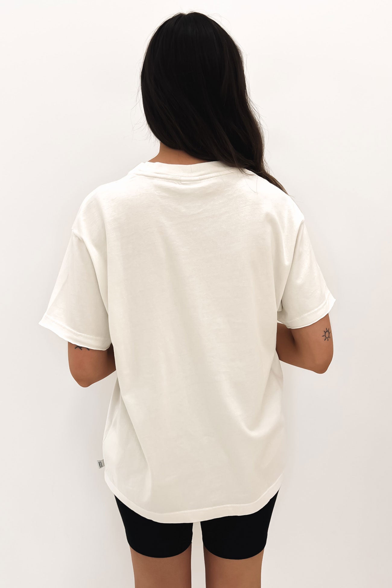 Digital Holiday Recycled Oversized Tee Off White