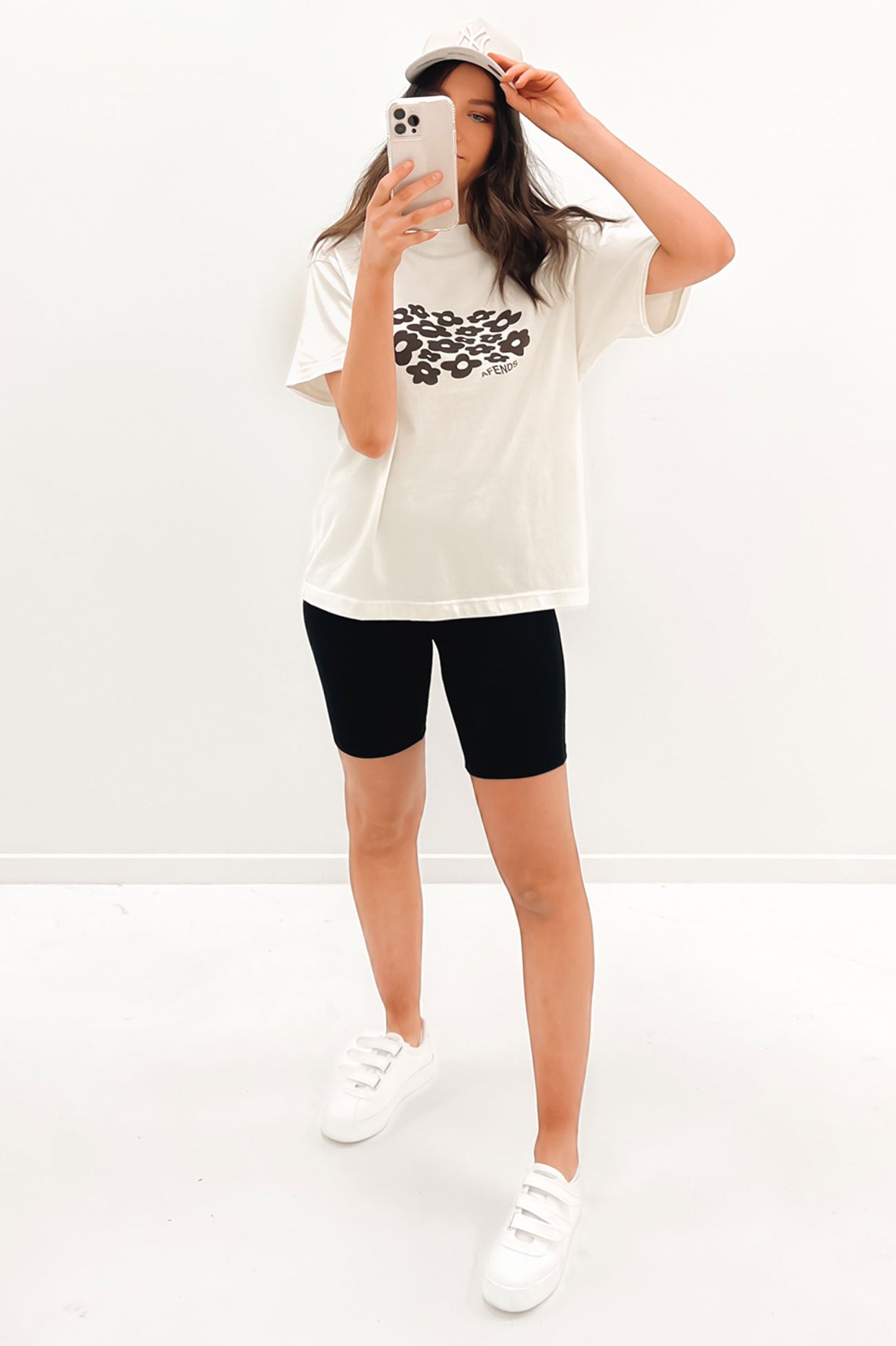 Digital Holiday Recycled Oversized Tee Off White