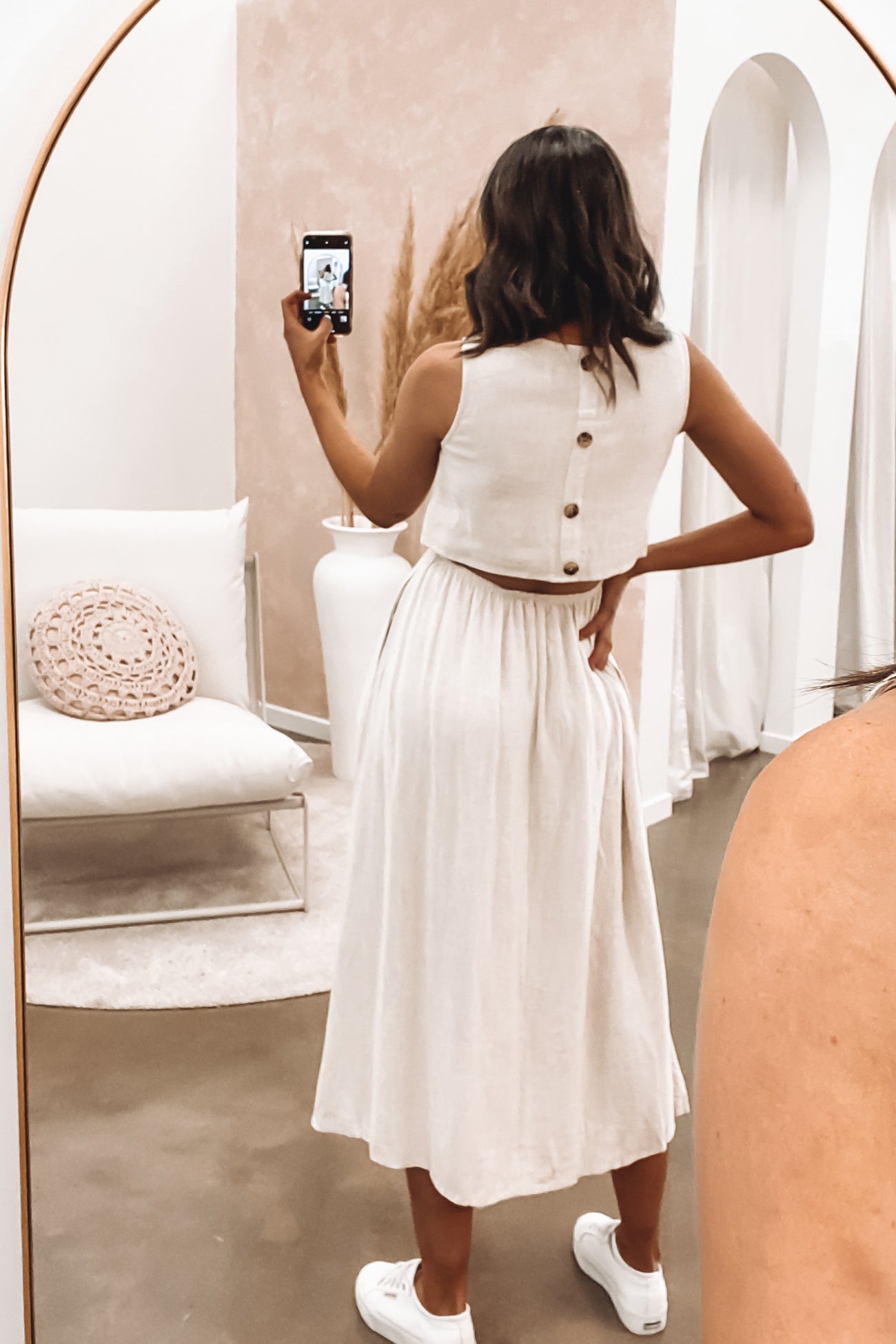 Eloise Midi Dress Beige