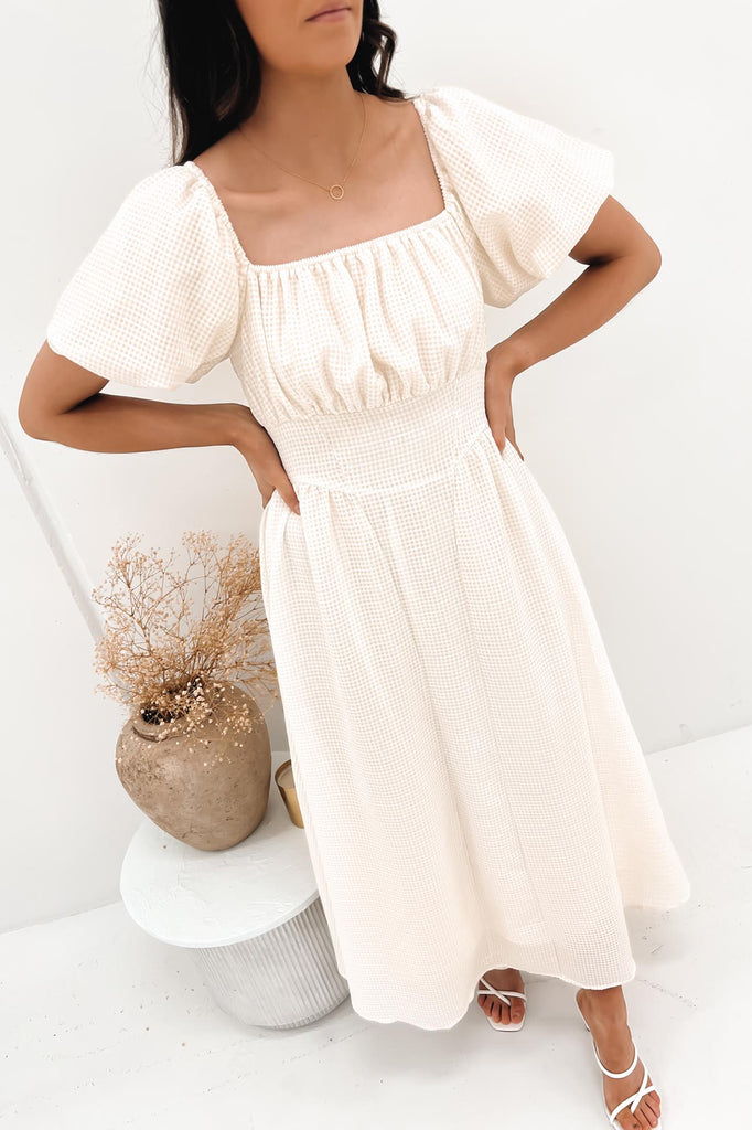 Emmi Midi Dress Cream Jean Jail