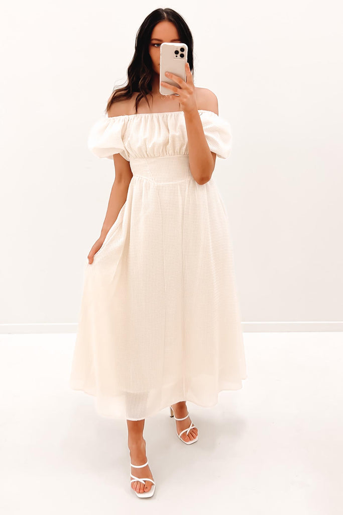 Emmi Midi Dress Cream Jean Jail