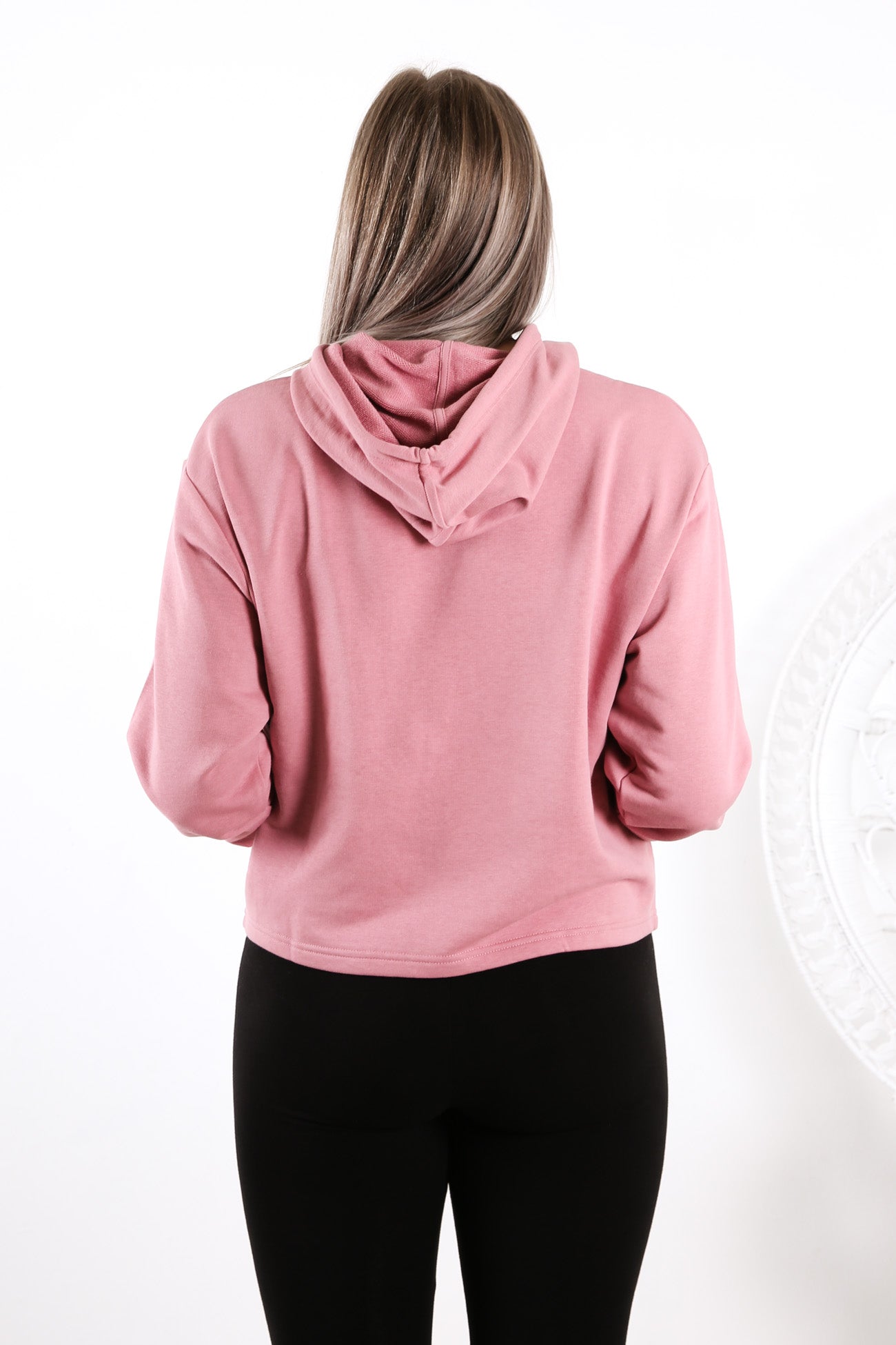 Essentials + Cropped Hoodie Foxglove