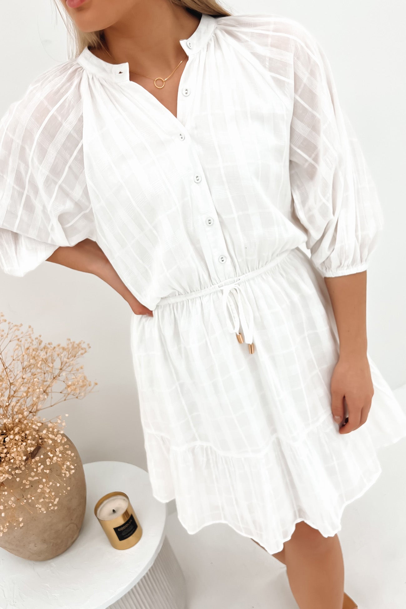 Ezekiel Mini Dress White