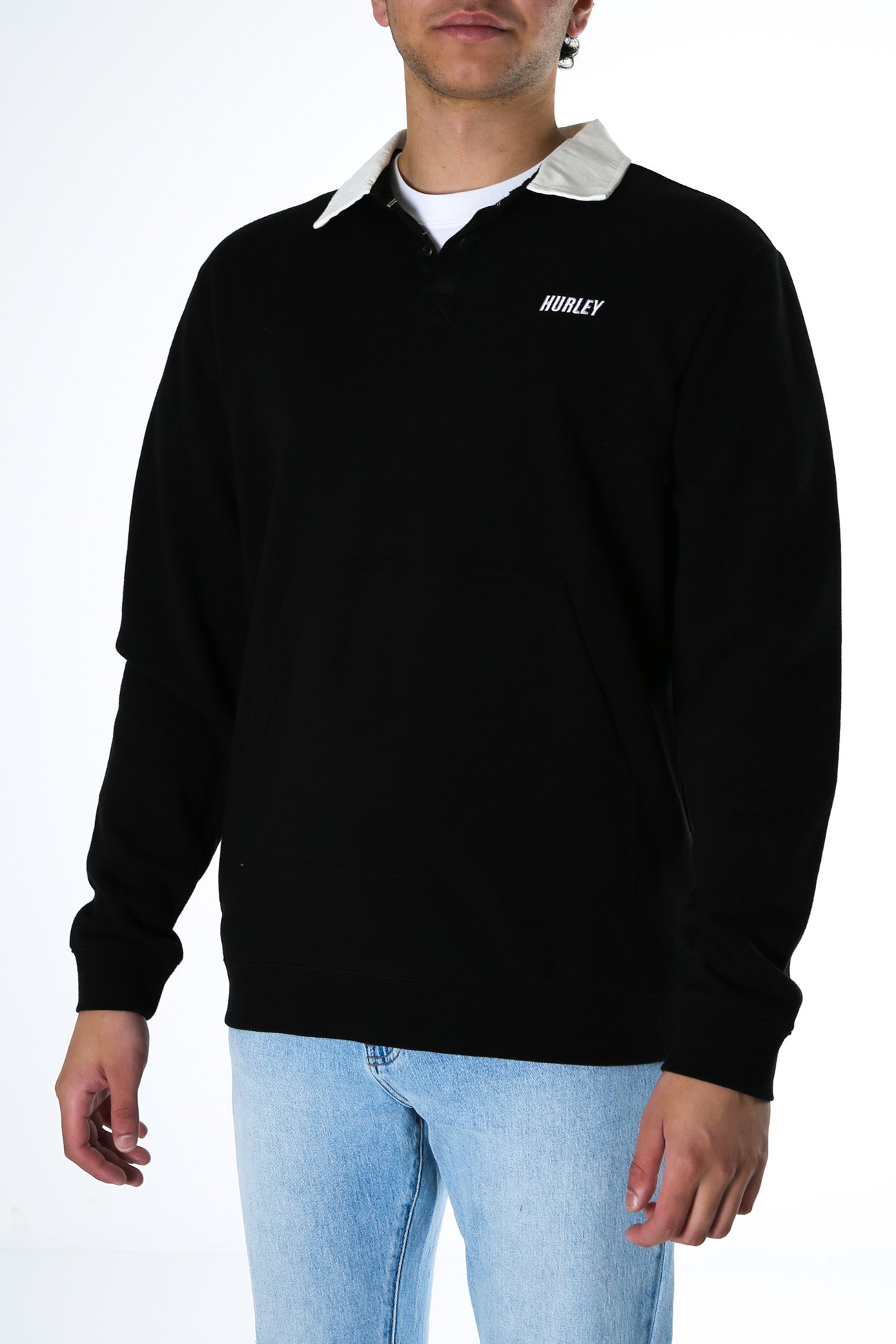 Fastlane Collar Crew Fleece Black