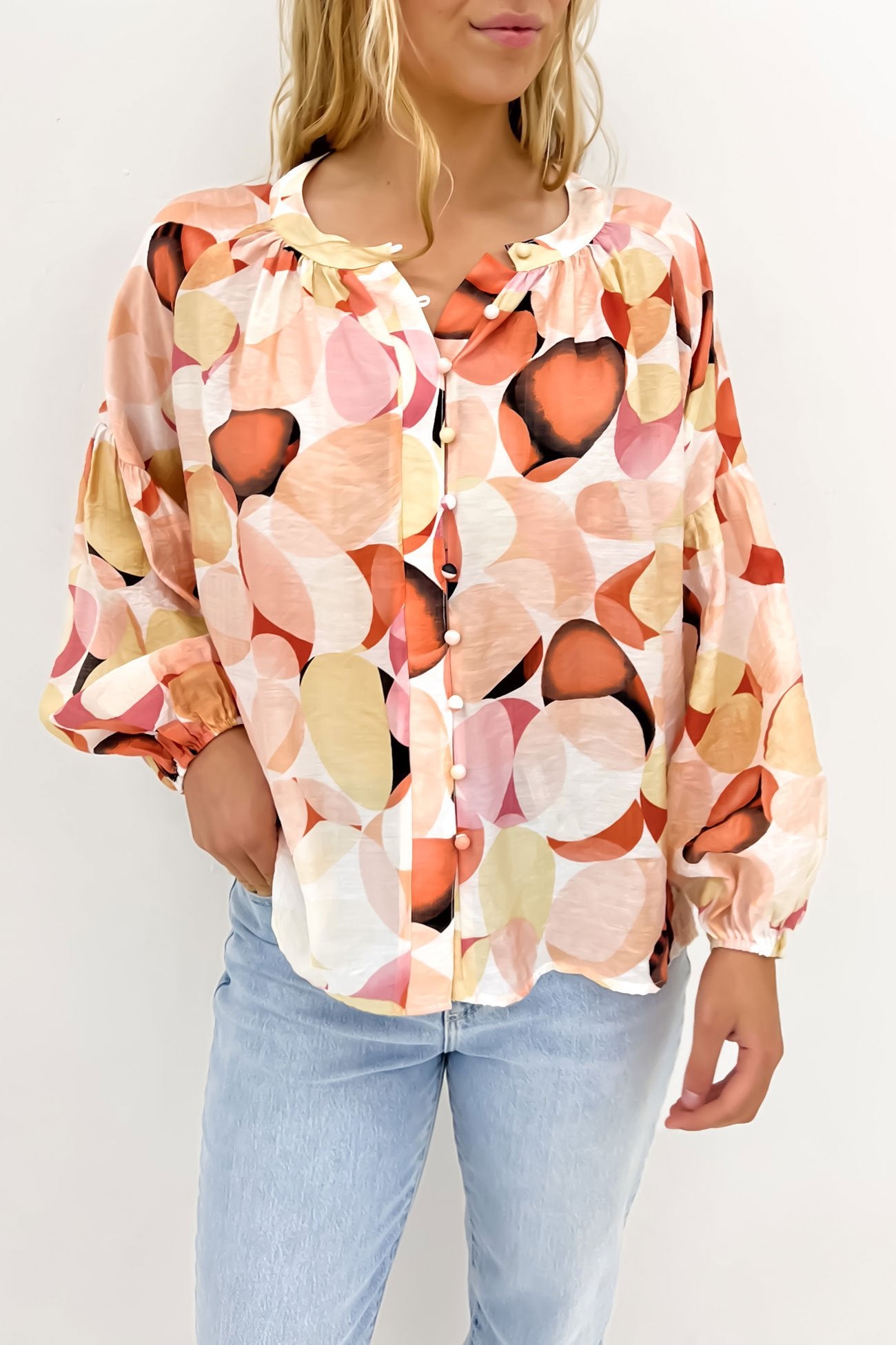 Gabbie Top Orange Multi