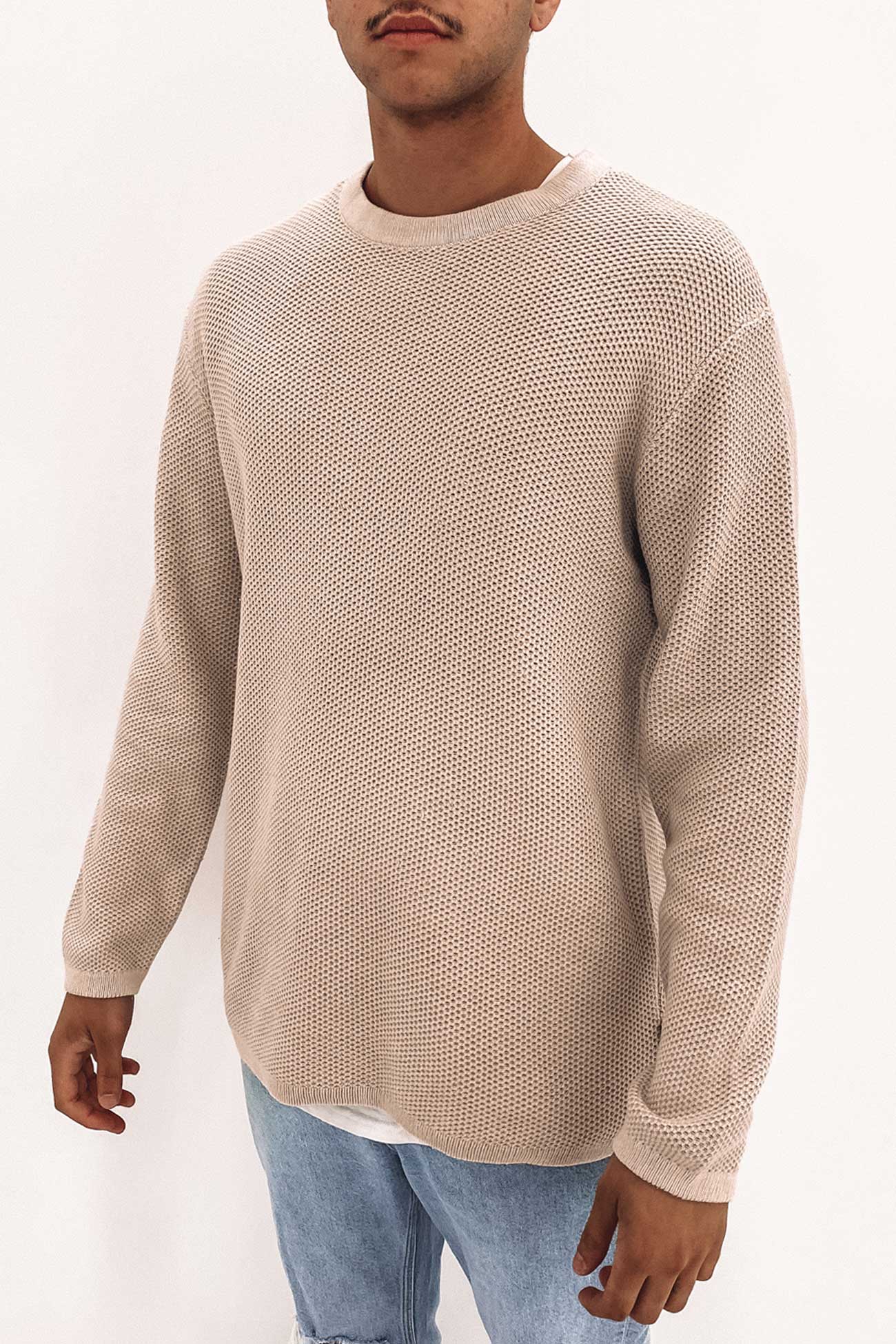 Getaway Knit Crew Tan