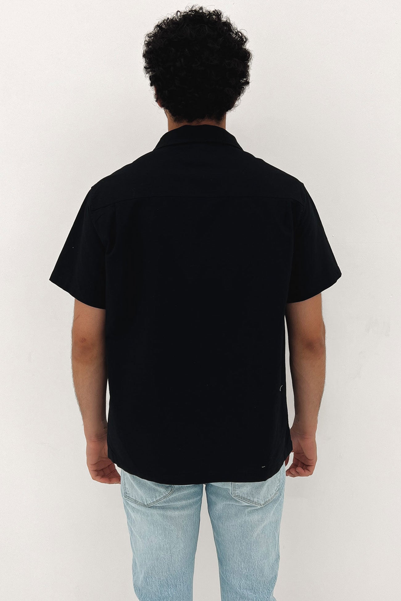 Graffiti Oxford Short Sleeve Shirt Black