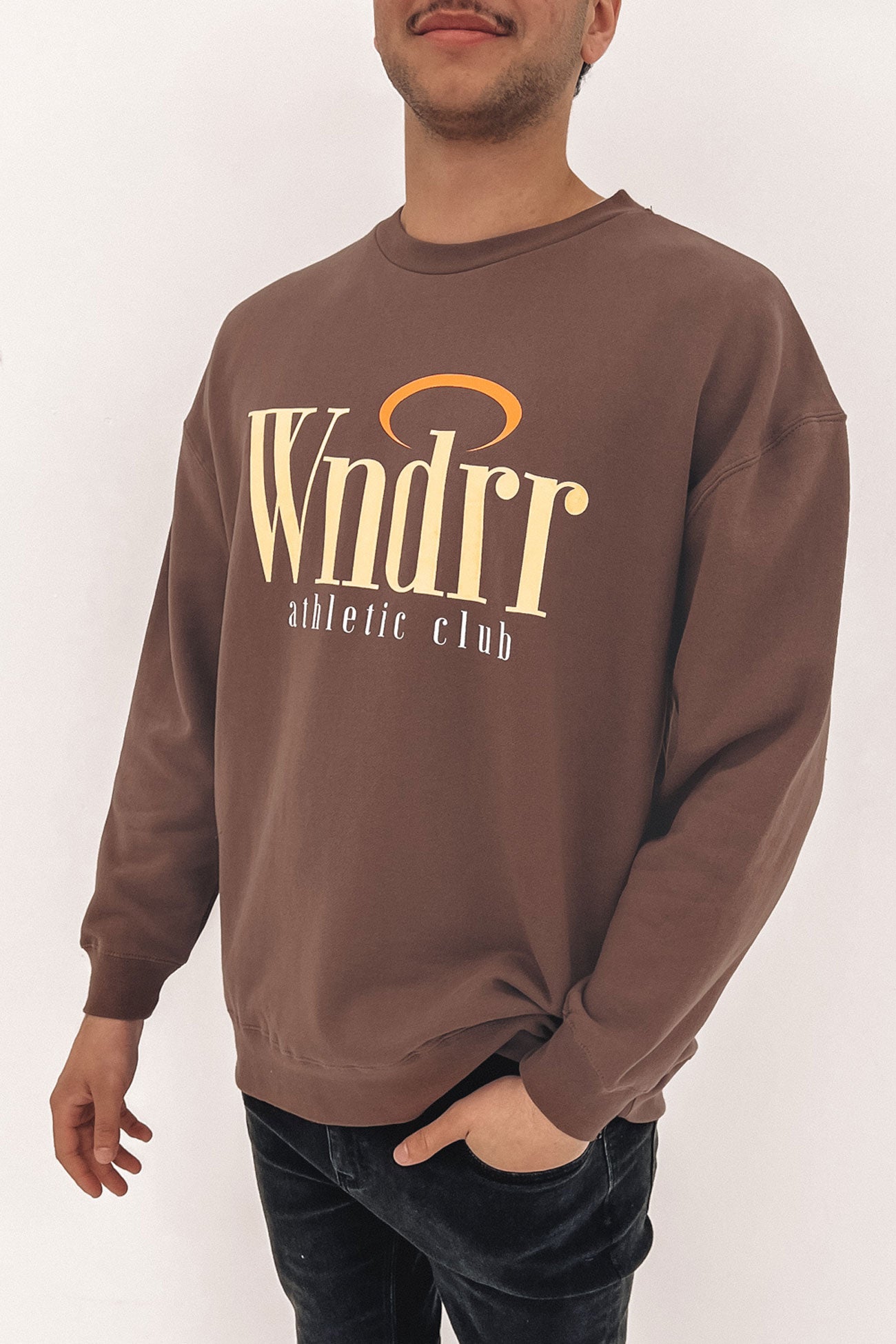 Halo Crew Sweat Brown