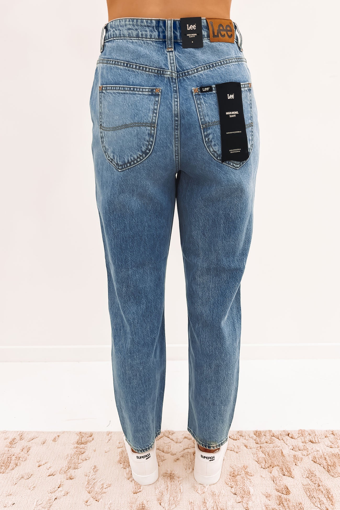 High Moms Slim Hemp Jean Creation Blue