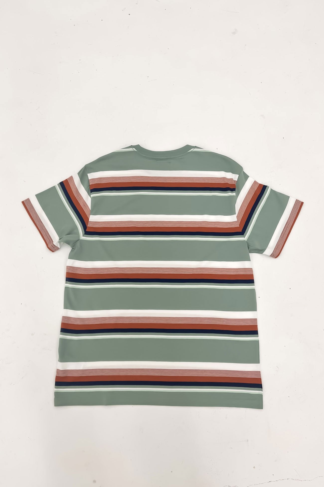 Hilt Stith Short Sleeve Knit Tee Chinois Green Terracotta Off White