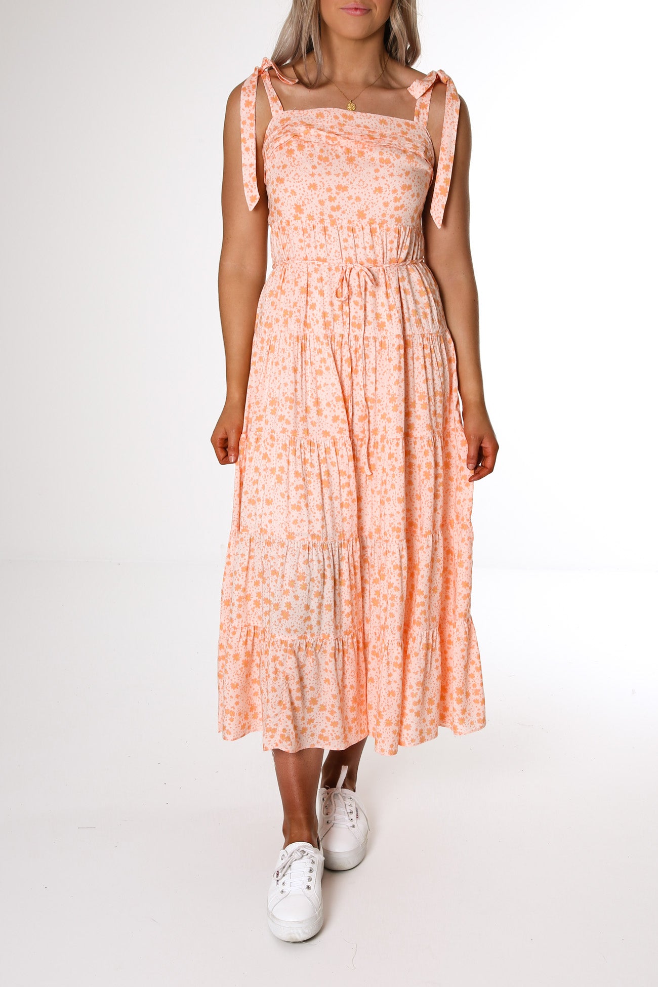 Holly Midi Dress Orange